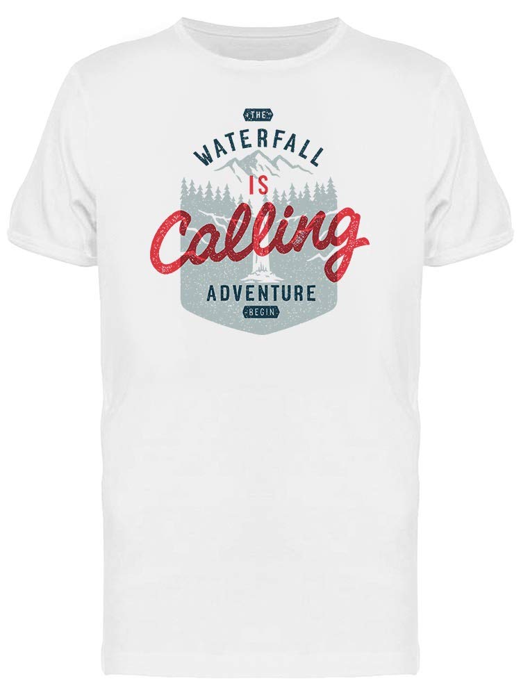 Waterfall Adventure Tee for Men - Breathable Quick-Dry Hiking Shirt for Outdoor Exploration & Travel
