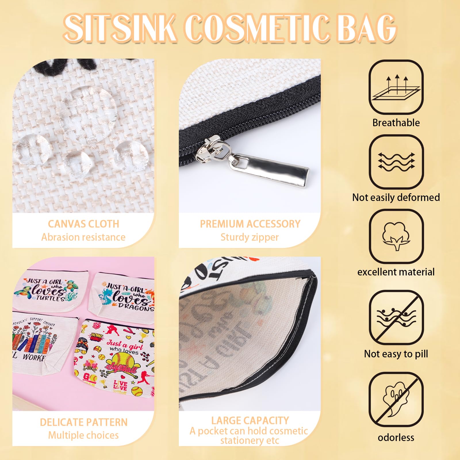 Funny Sarcastic Gifts for Women - Humorous Birthday Gifts for Best Friends, BFF Cosmetic Makeup Bags with Wise Women Quotes | Perfect for Office, College, or Home Use