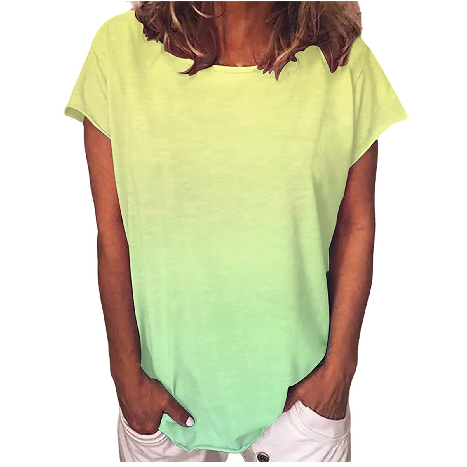 Plus Size Tie Dye Tunic Tees - Summer Fashion Blouse for Women | Casual Wear & Beach Outfits