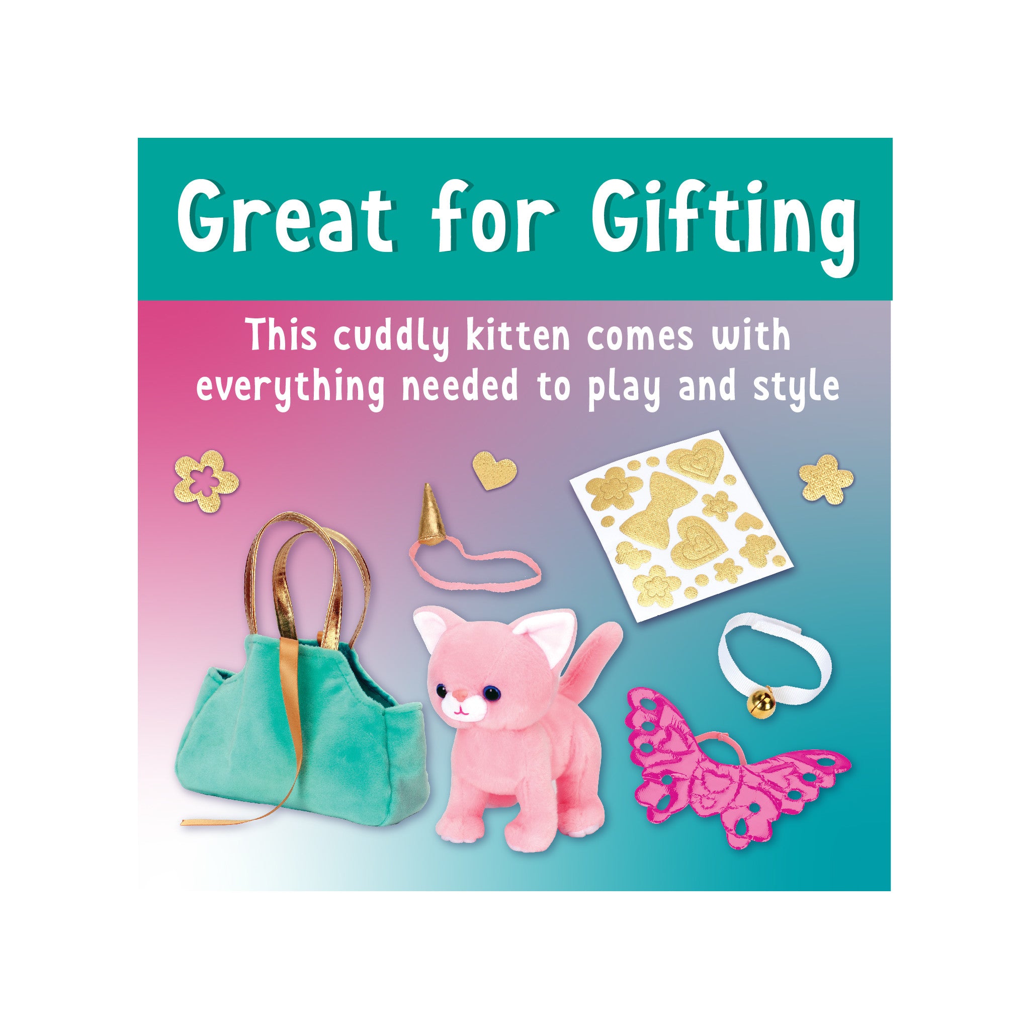 Adorable Plush Kitten Stuffed Animal Toy - Soft & Huggable Gift for Kids, Cat Lovers - Perfect for Cuddling, Nursery Decor, and Birthday Presents