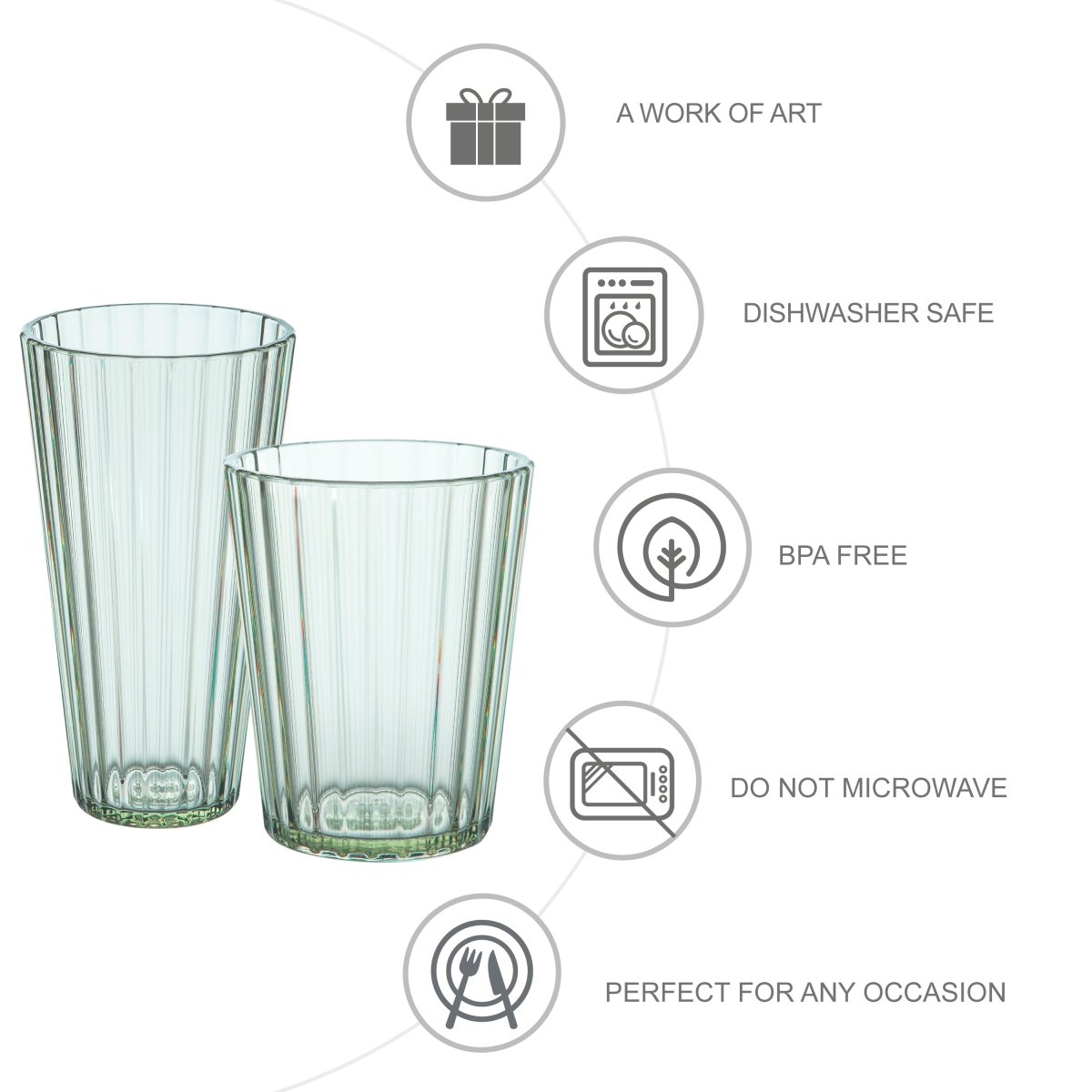 ChillClassic 8-Piece Drinkware Set - Insulated Tumblers & Glasses for Coffee, Tea, and Cold Beverages - Perfect for Home, Office, and Outdoor Use