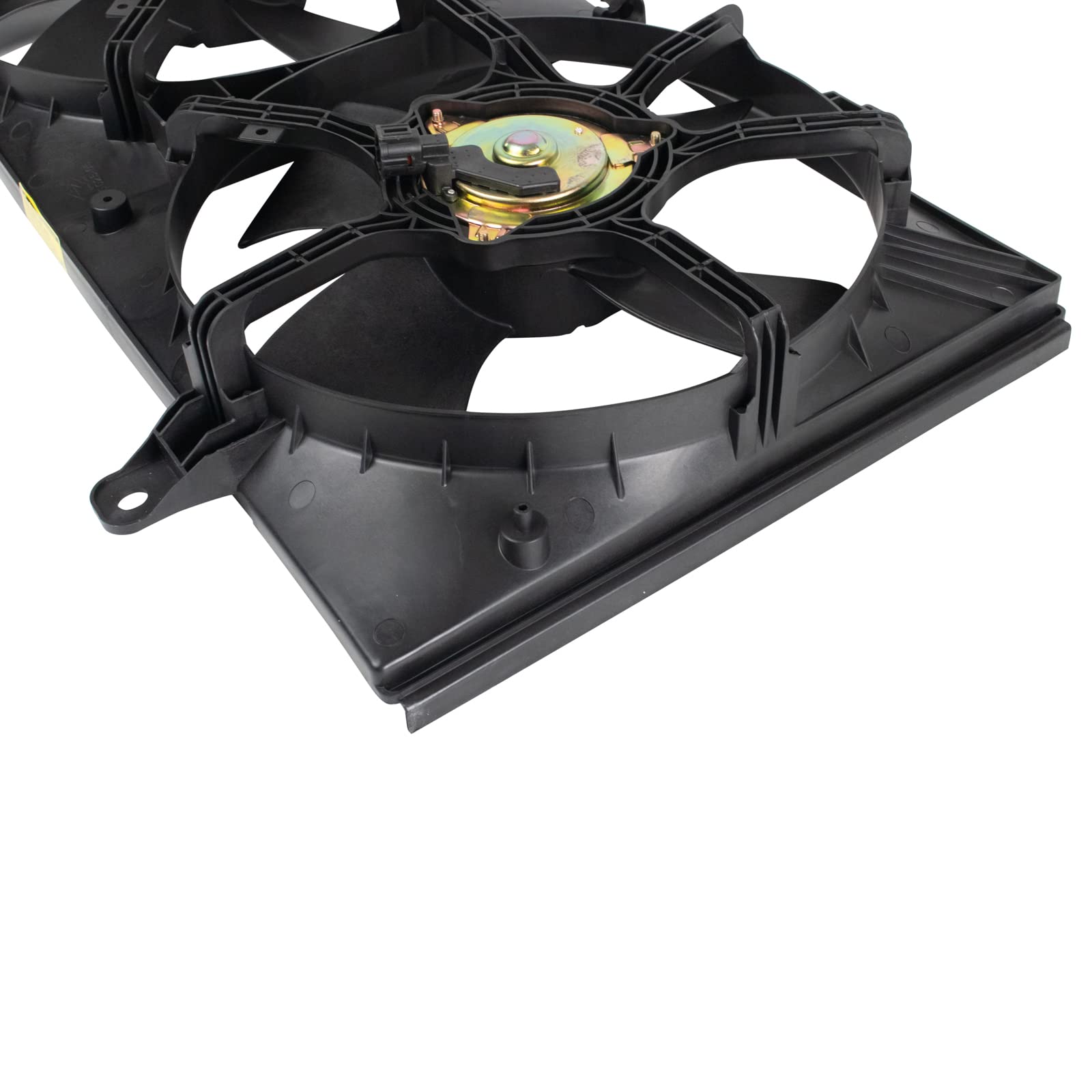 TRQ Radiator Dual Cooling Fan Assembly Compatible with 2002-2006 Nissan Altima NI3115116 - High Performance Cooling System Replacement Part for Engine Overheating Prevention - Perfect for Summer Driving & Heavy Traffic Conditions
