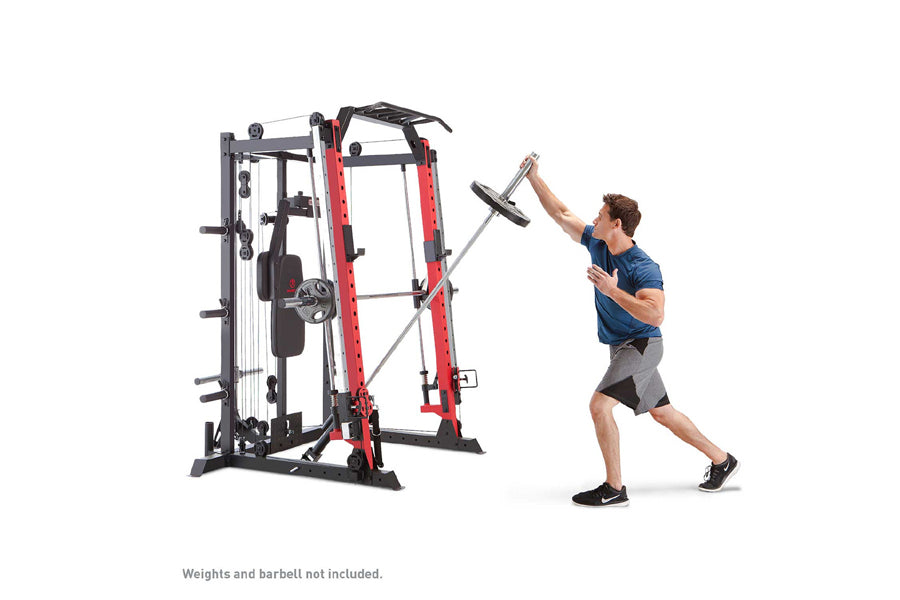 Marcy SM 4033 Smith Machine & Power Cage - Heavy Duty Home Gym Equipment for Strength Training | Perfect for Weight Lifting, Squats, Bench Press & Full-Body Workouts