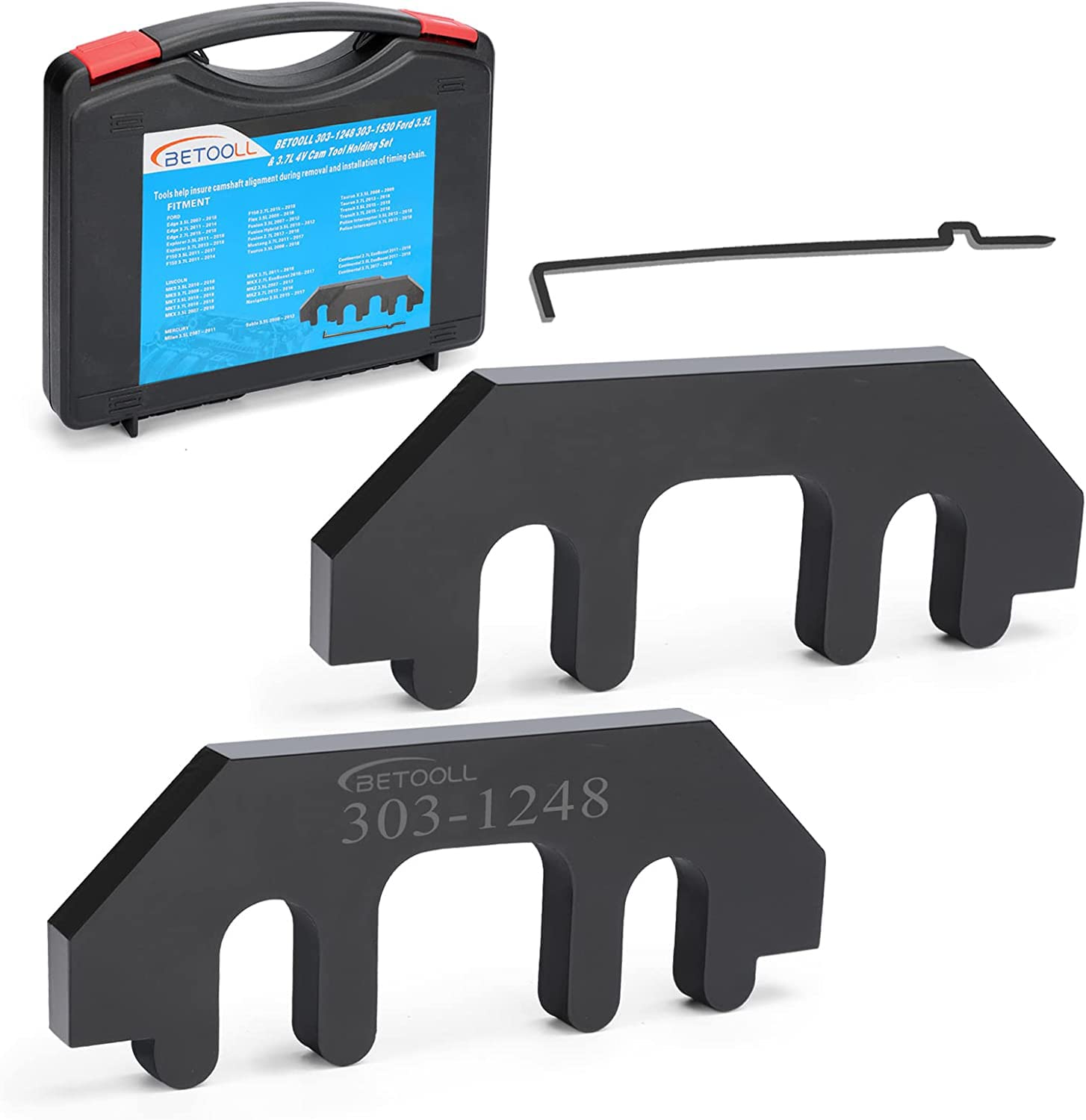 BETOOLL Camshaft Holding Tool Kit - Timing Alignment Holder for Ford 3.5L & 3.7L 4V Engines (Compatible with 303-1248, 303-1530) - Professional Automotive Repair Tool for DIY Mechanics & Technicians