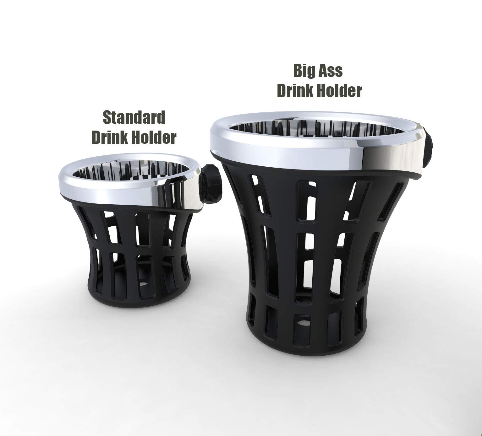 Black Big Ass™ Drink Holder with Black Perch Mount - Heavy Duty Cup Holder for Trucks, Cars & Boats - Perfect for Road Trips, Camping & Outdoor Adventures