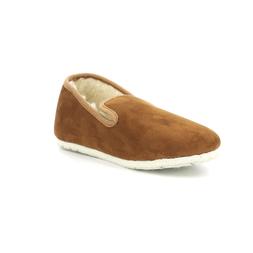 Men's Camel & Off-White Slippers - Cozy Indoor/Outdoor House Shoes for Relaxing at Home or Quick Errands