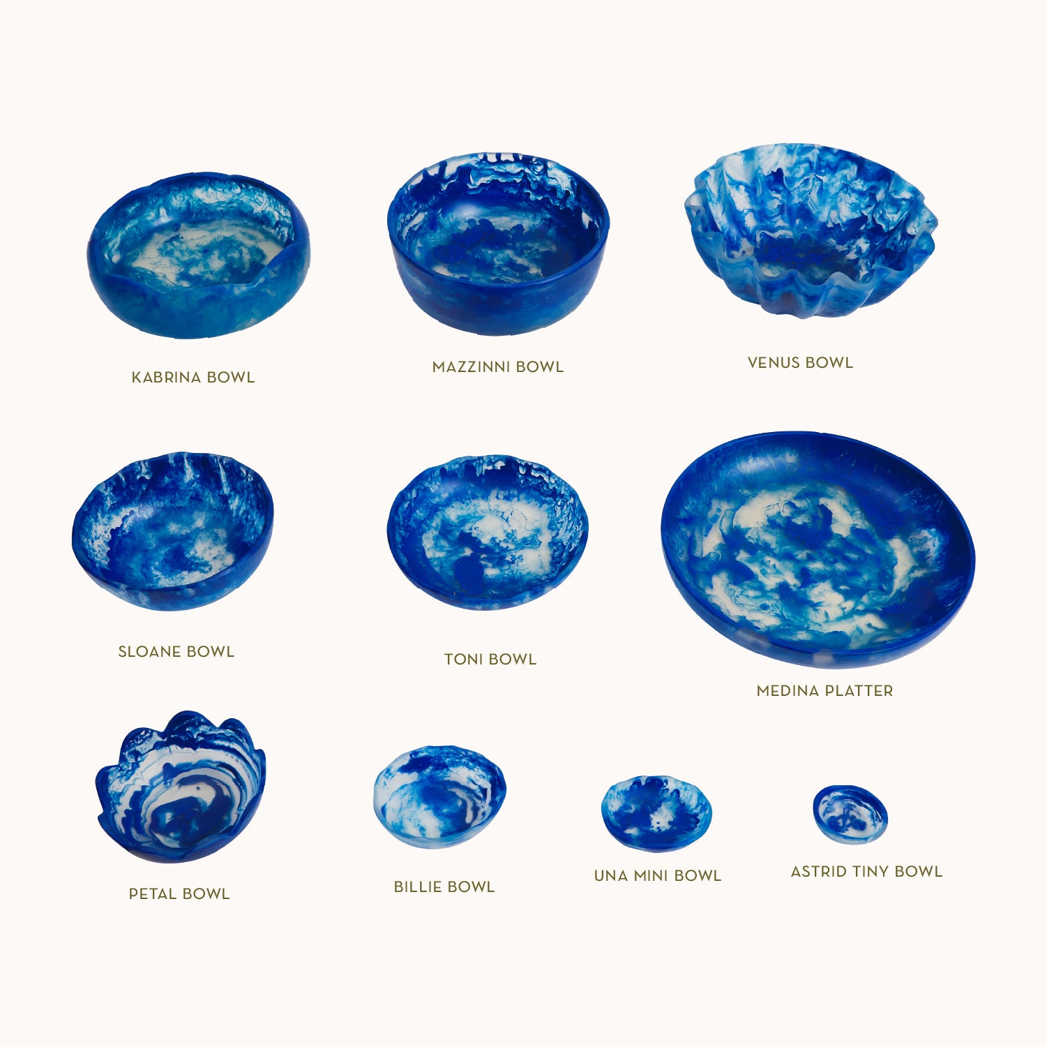 Mazzinni Lapis Blue Ceramic Bowl – Elegant Handcrafted Serving Bowl for Salads, Pasta & Desserts – Perfect for Dining, Entertaining & Home Decor