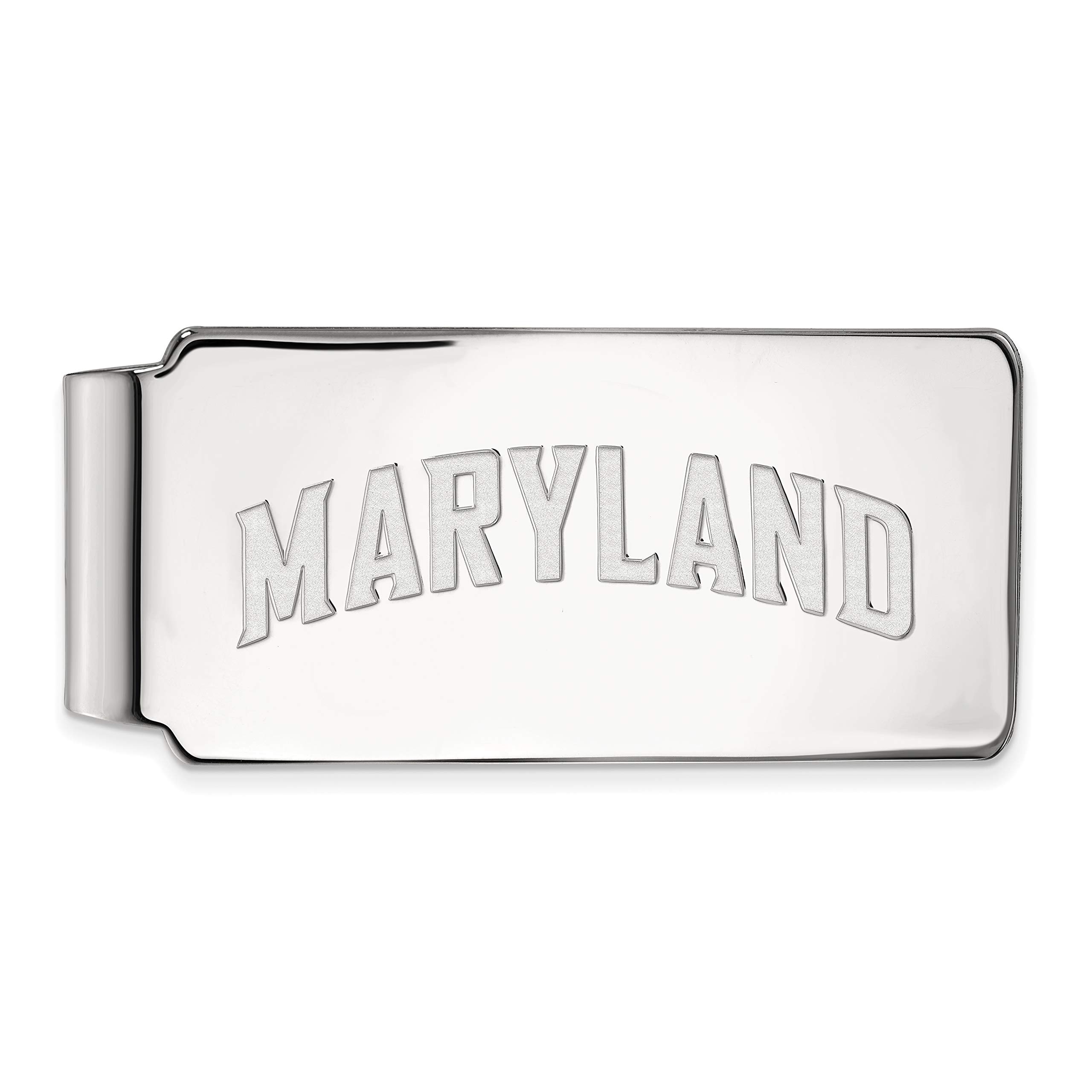 University of Maryland Terrapins Sterling Silver Money Clip (53x24mm) - Perfect Gift for Alumni & Fans | School Spirit Accessories for Men & Women