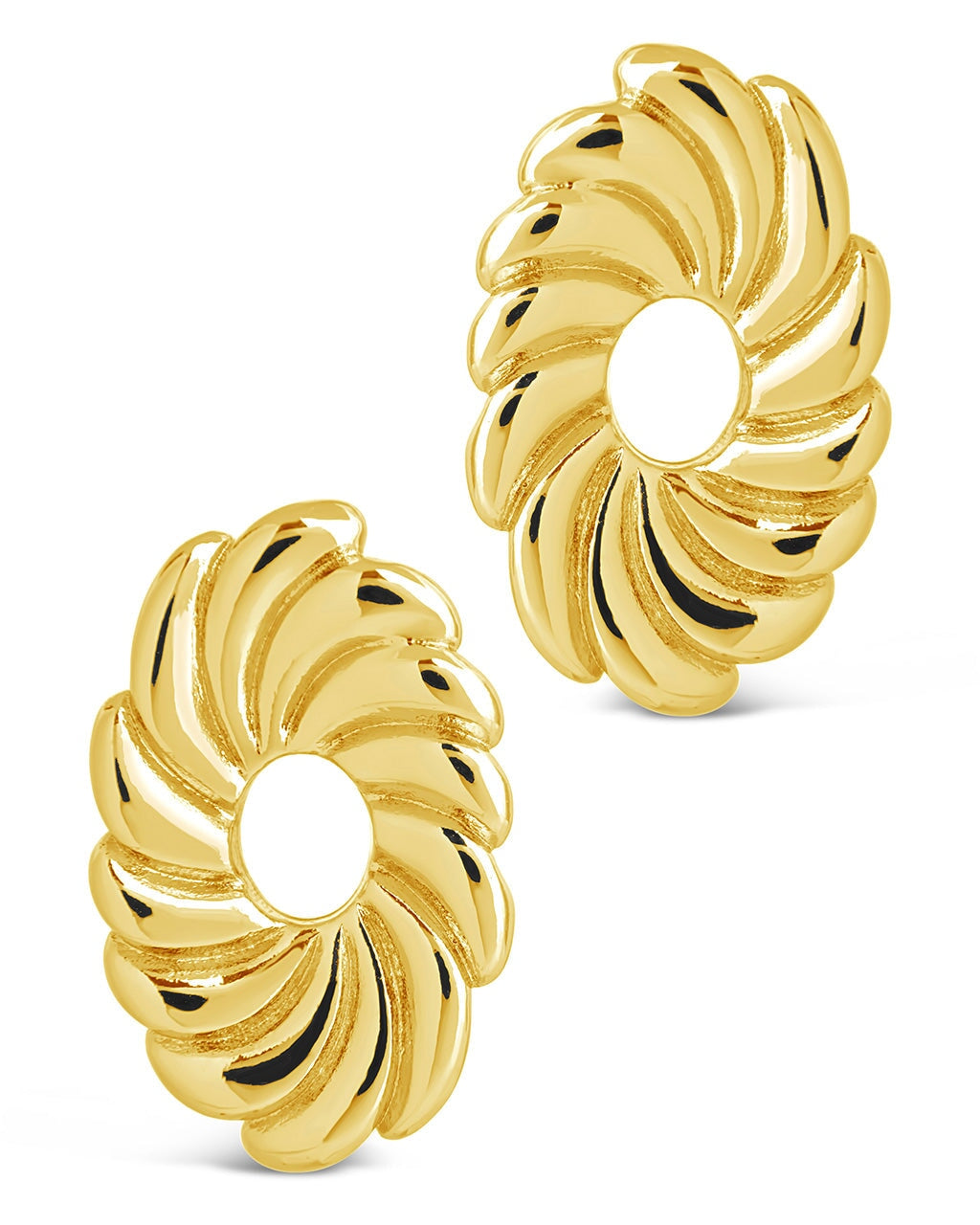 Textured Circle Stud Earrings for Women - Minimalist Gold Hoop Earrings - Dainty Boho Jewelry for Everyday Wear & Special Occasions