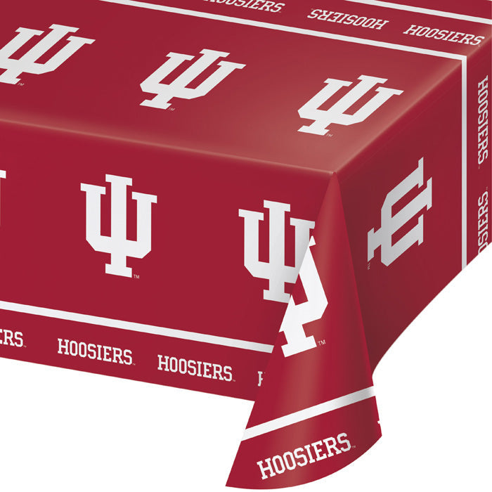 12-Pack Bulk Indiana Hoosiers Plastic Table Covers - NCAA Team Party Decorations for Game Day, Tailgating & Themed Events
