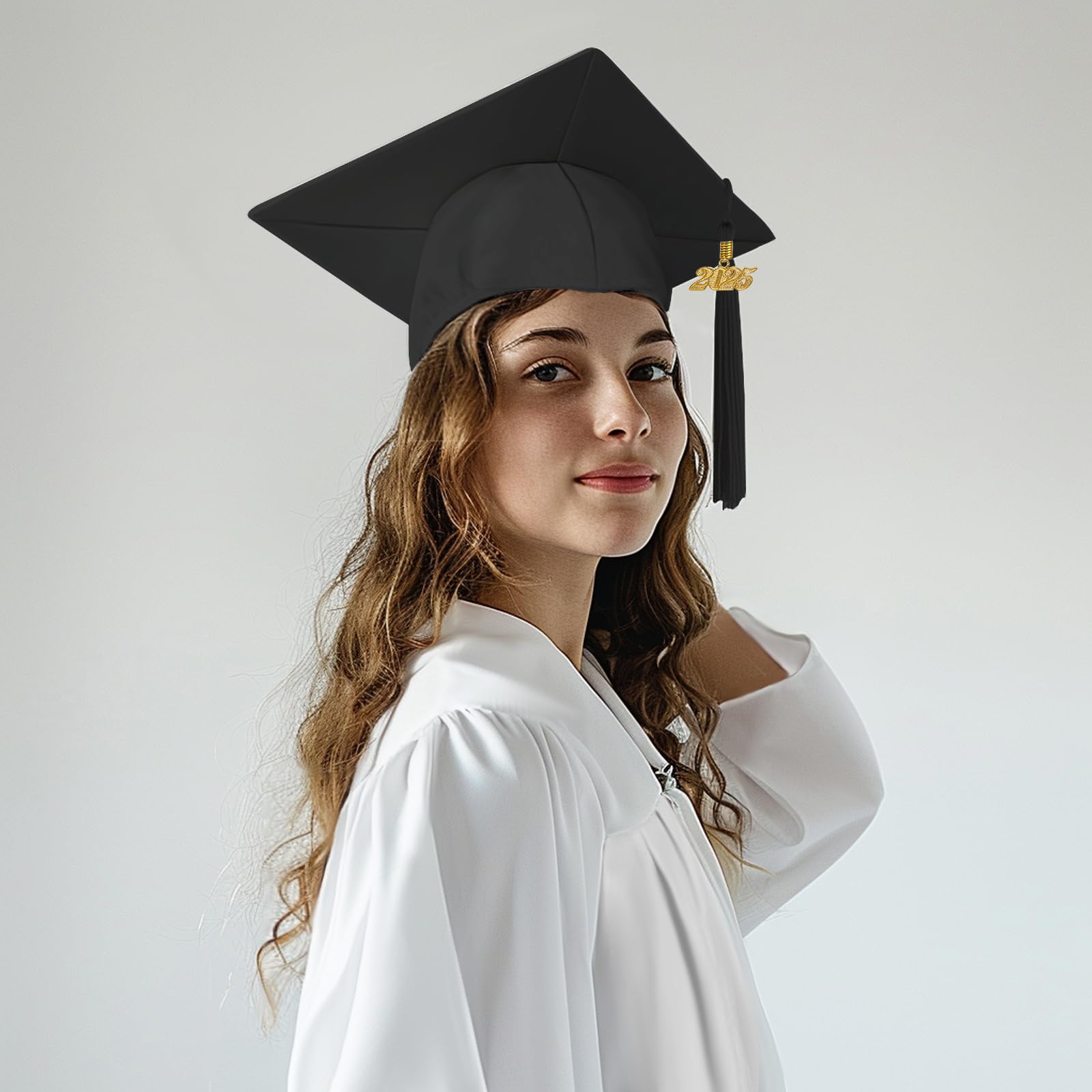 2025 Graduation Cap Tassel with Year Charm - Happy Secret Graduation Ceremony Accessories for High School & College Graduates - Perfect for Commencement, Photo Shoots & Keepsakes