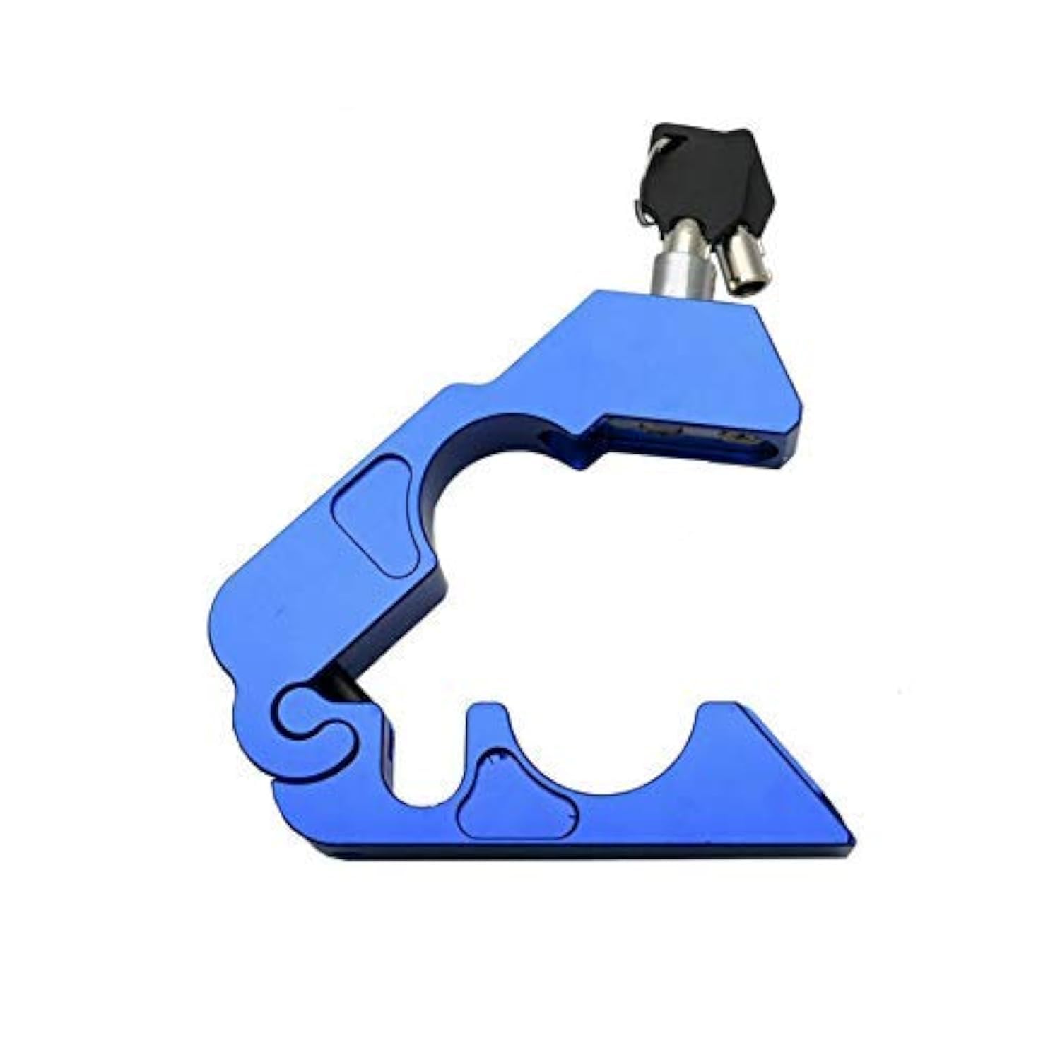 MACHSWON Motorcycle Brake Lock - Anti-Theft Handlebar Lever Throttle Grip Lock for Bike, Scooter, Moped & ATV (Blue) | Secure Parking Protection for Outdoor Rides & Urban Commuting