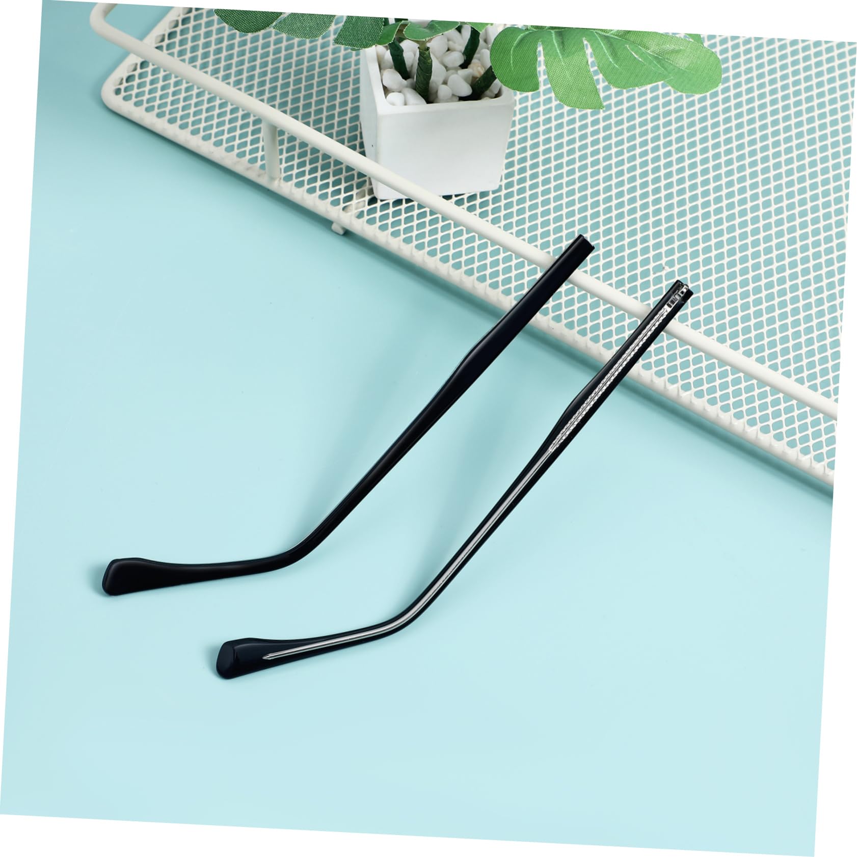 Healeved 1 Pair Glasses Temple Repair Kit - Metal Frame Replacement Tips for Sunglasses & Eyeglasses Arm Ends - Fix Loose or Broken Temple Tips for Comfortable Wear (Home, Office, Travel)