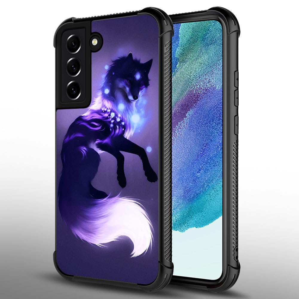 CARLOCA Samsung Galaxy S21 Plus Case - Wolf Graphic Design, Shockproof & Anti-Scratch Protective Cover with Drop Protection | Perfect for Outdoor Adventures, Work & Daily Use