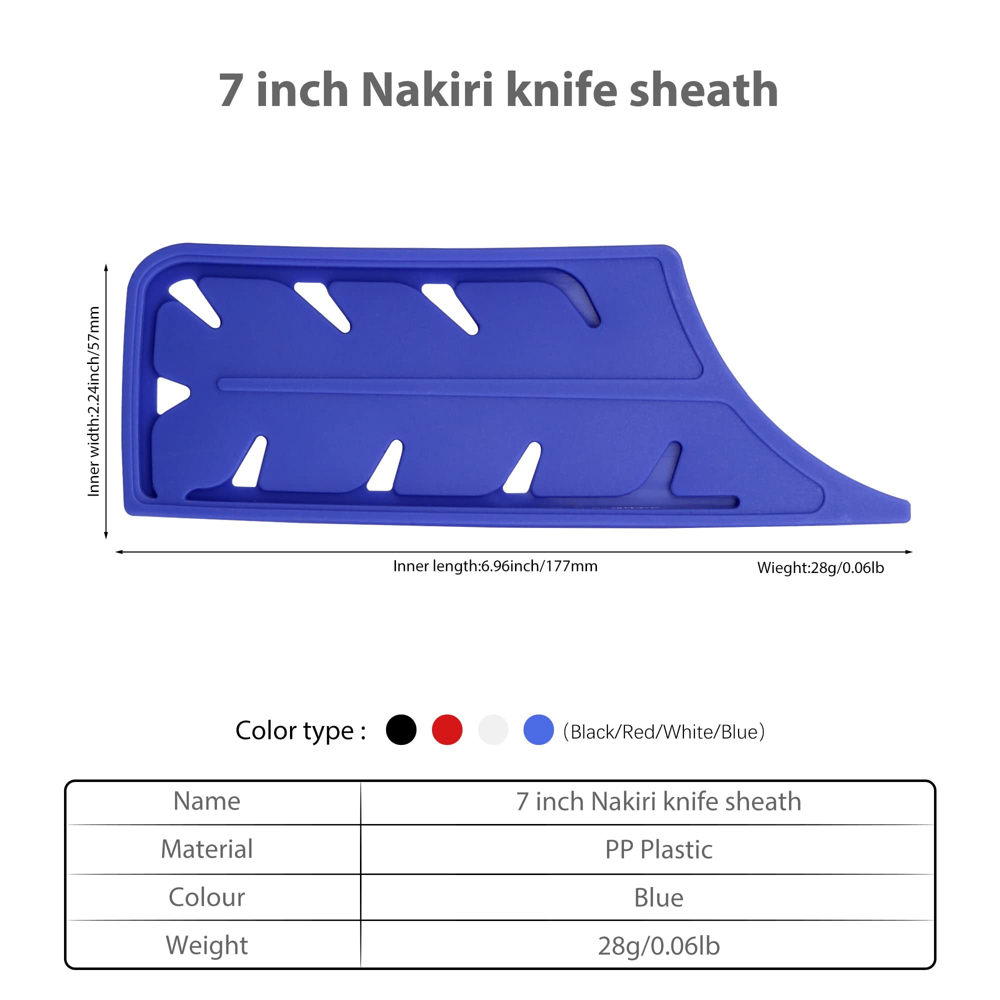 2-Pack Universal Knife Edge Guards - Safety Blade Protector Sleeves for Cleaver, Nakiri & Kitchen Knives (Fits 7-Inch Blades) | Durable Knife Sheath for Safe Storage & Organization | Ideal for Home Chefs, Restaurants & Food Prep