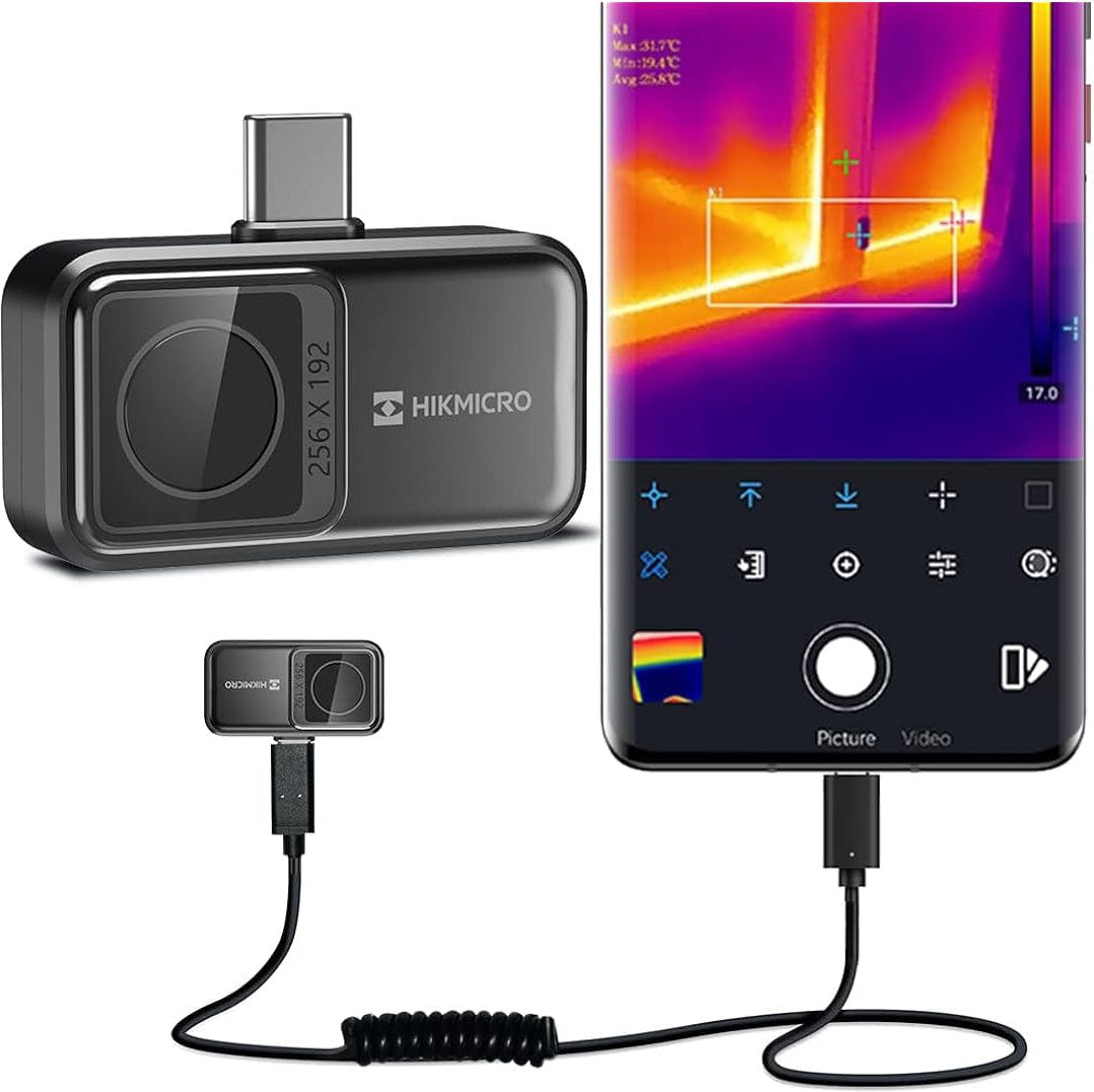 HIKMICRO Mini2 Smartphone Thermal Imaging Camera for Android - Portable Infrared Thermography for Home Inspection, HVAC, Electrical & Outdoor Adventures