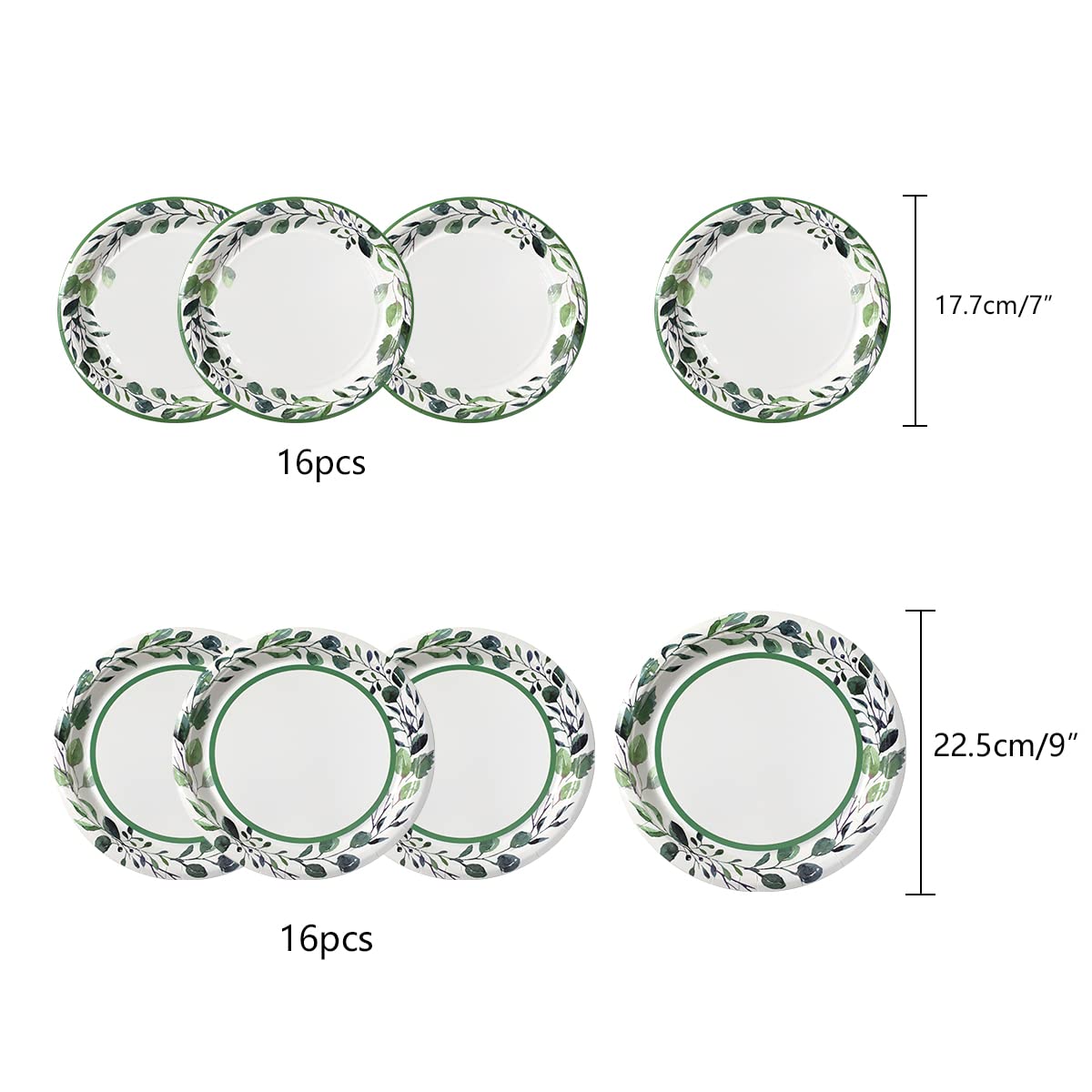 Eco-Friendly Sage Green Party Supplies Set - 16 Disposable Paper Plates, Napkins, Cups & Tablecloth for Birthday, Bridal Shower, Boho & Gender Reveal Parties - Perfect for Greenery Themed Events & Outdoor Gatherings