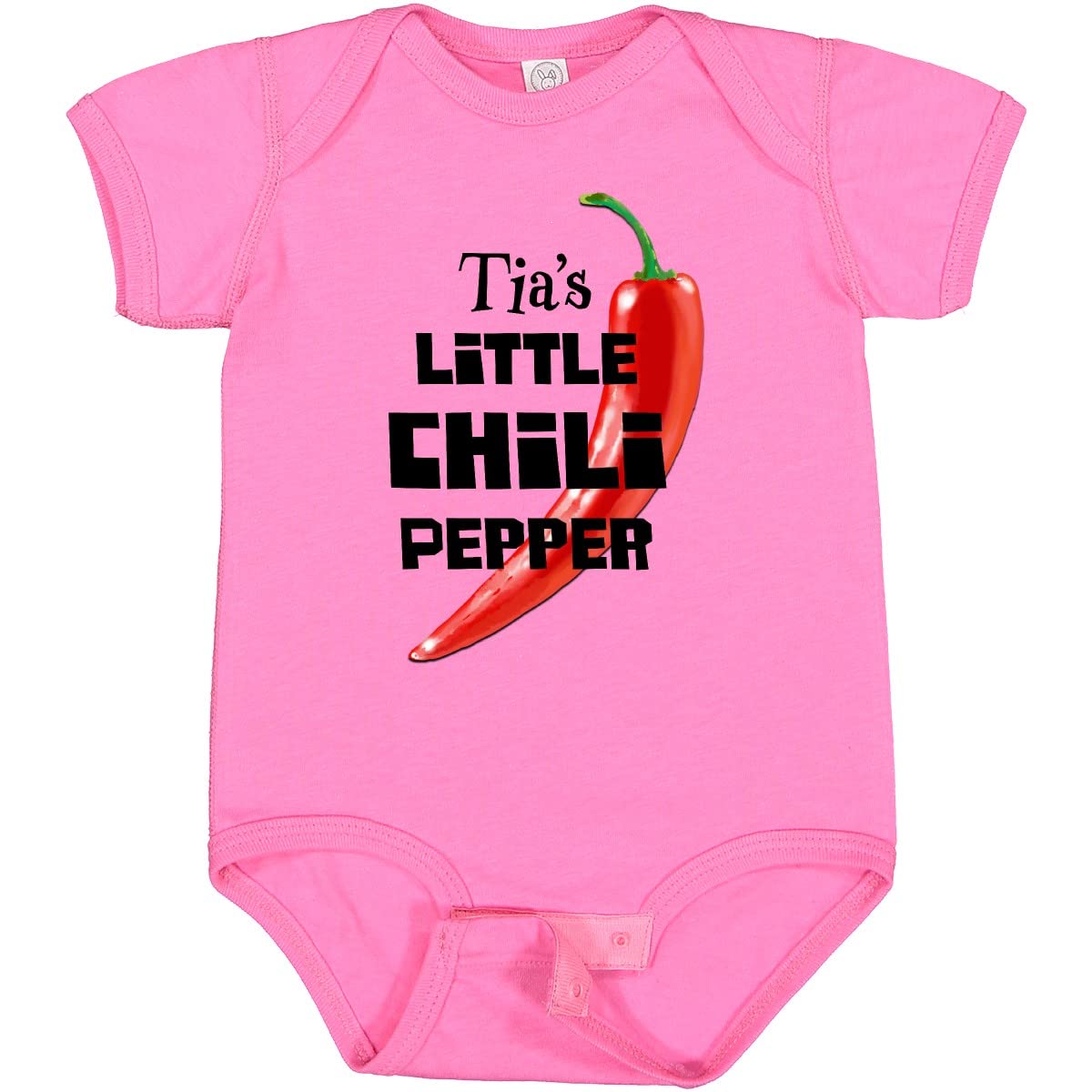 Inktastic Tia's Little Chili Pepper Baby Bodysuit - Cute Infant Onesie for Boys & Girls | Perfect for Family Photos, Holidays & Everyday Wear