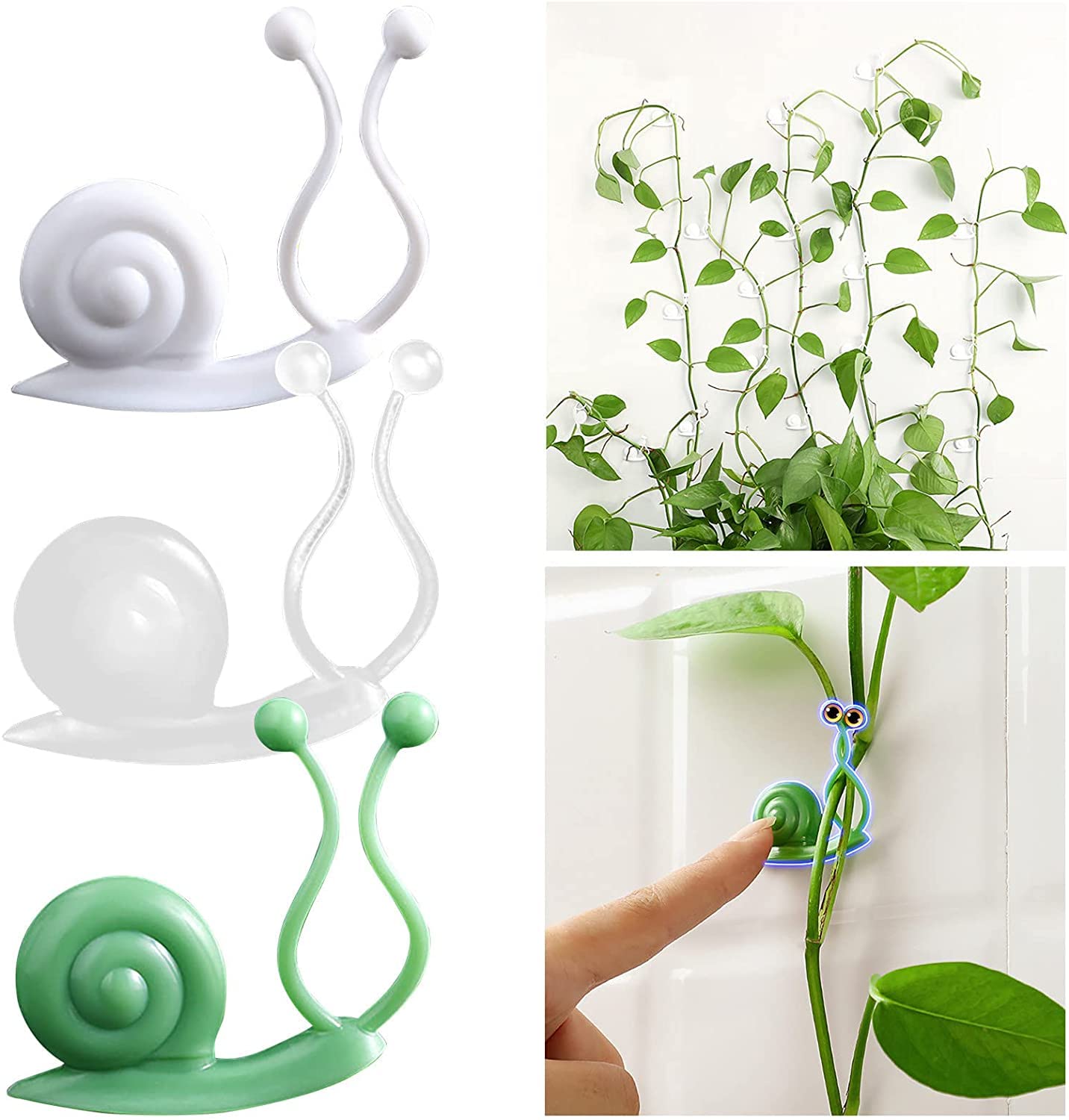 10PCS Self-Adhesive Invisible Plant Clips for Climbing Vines - Creative Cable Organizer & Wall Fixture Hooks for Indoor/Outdoor Gardening, Home Decor, and Vertical Plant Growth