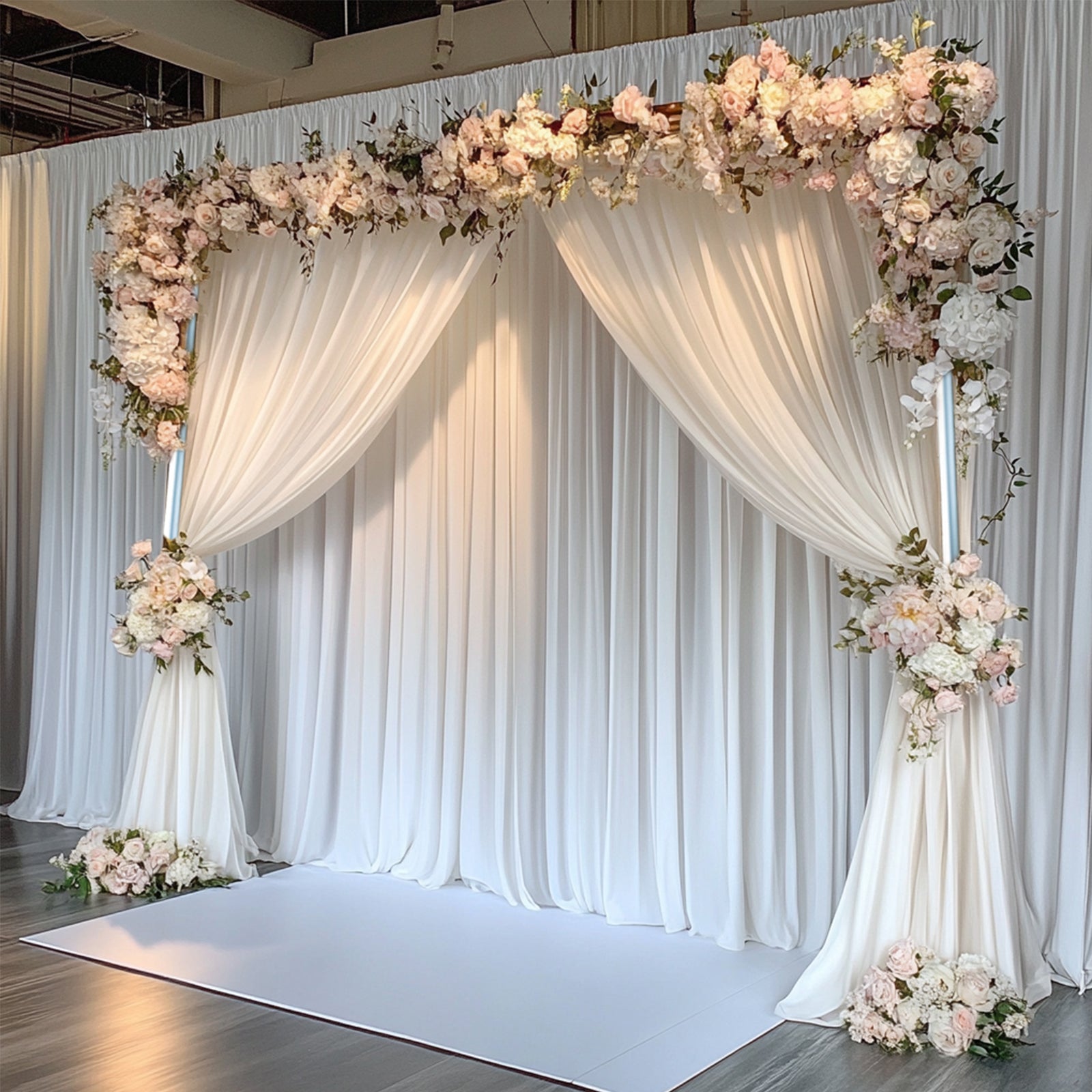 12ft Heavy Duty Aluminum Adjustable Backdrop Stand with Steel Base - Commercial Grade Pipe & Drape Photography Background Frame for Studio, Events, and Portrait Shoots