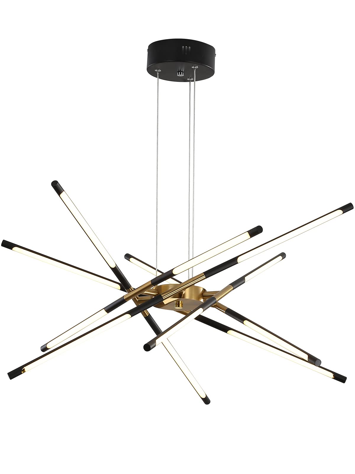 Modern Sputnik Chandelier - 12 Head LED Ceiling Light Fixture, Easy to Install Embedded Pendant Lighting for Dining Room, Kitchen, Bedroom & Living Room - Energy Efficient & Stylish Home Decor