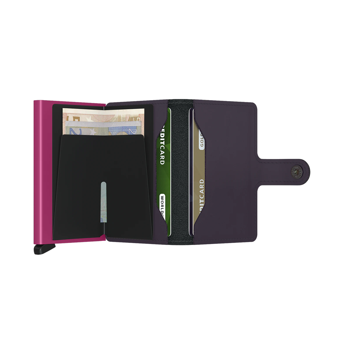 SECRID Miniwallet Matte - Slim RFID Blocking Leather Wallet for Men & Women | Perfect for Travel, Business & Everyday Use