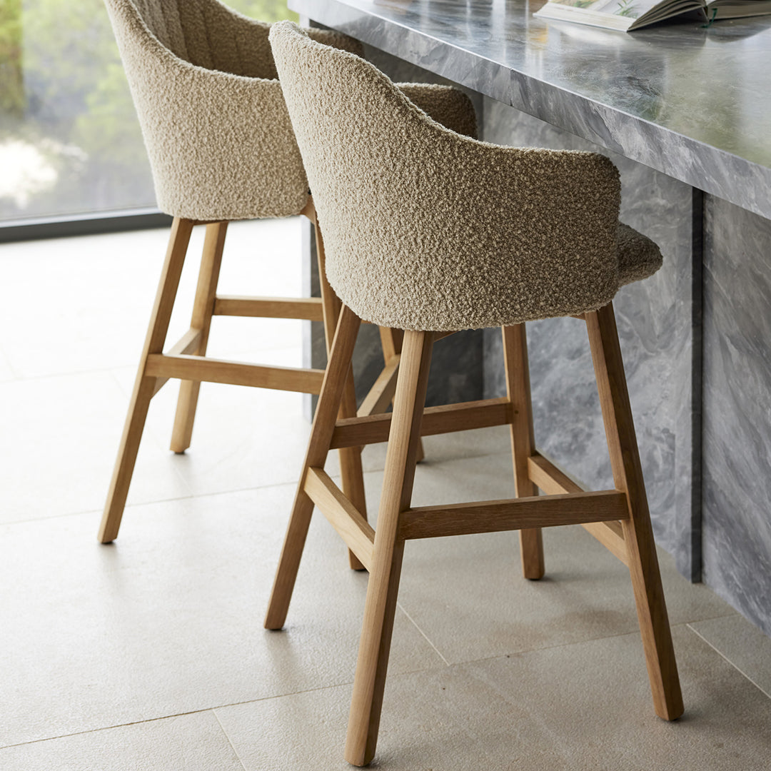 Choice Bar Chair with Wood Base & Comfortable Back and Seat Cushion - Perfect for Kitchen Island, Breakfast Nook, and Home Bar Stools