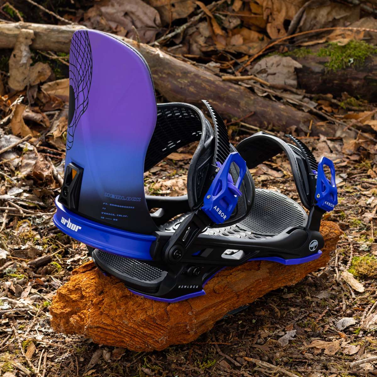 **2024 Arbor Hemlock Snowboard Bindings - High-Performance Snowboard Bindings for All-Mountain & Freestyle Riding - Perfect for Powder, Park & Backcountry Adventures**