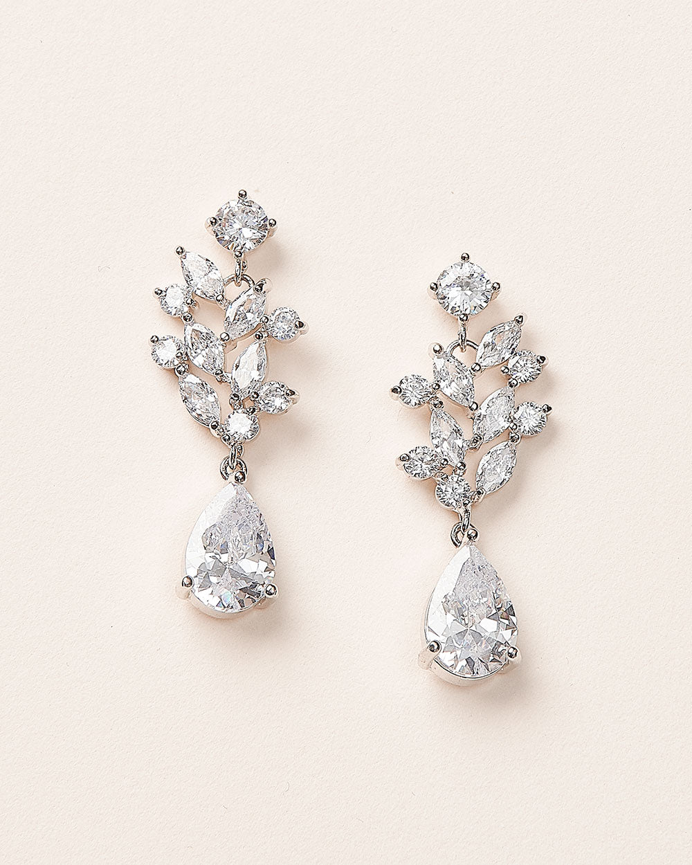Anna Floral CZ Stud Earrings for Women - Sparkling Cubic Zirconia Flower Jewelry - Perfect for Weddings, Parties & Everyday Wear