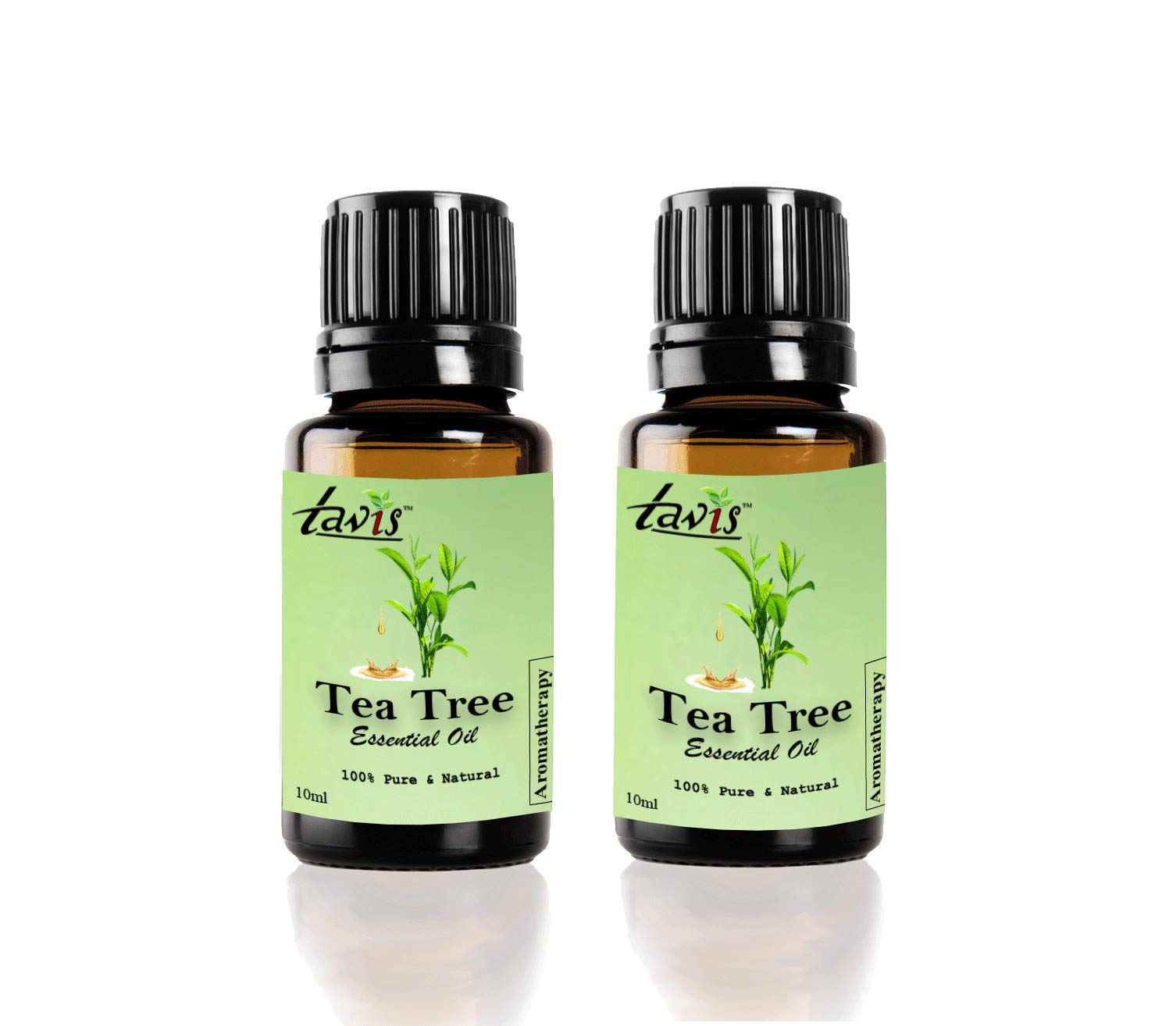 Pure Tea Tree Essential Oil - 100% Natural, Undiluted, 20ml (Pack of 2) for Skin Care, Acne Treatment & Aromatherapy | Perfect for DIY Beauty, Home Cleaning & First Aid Kit