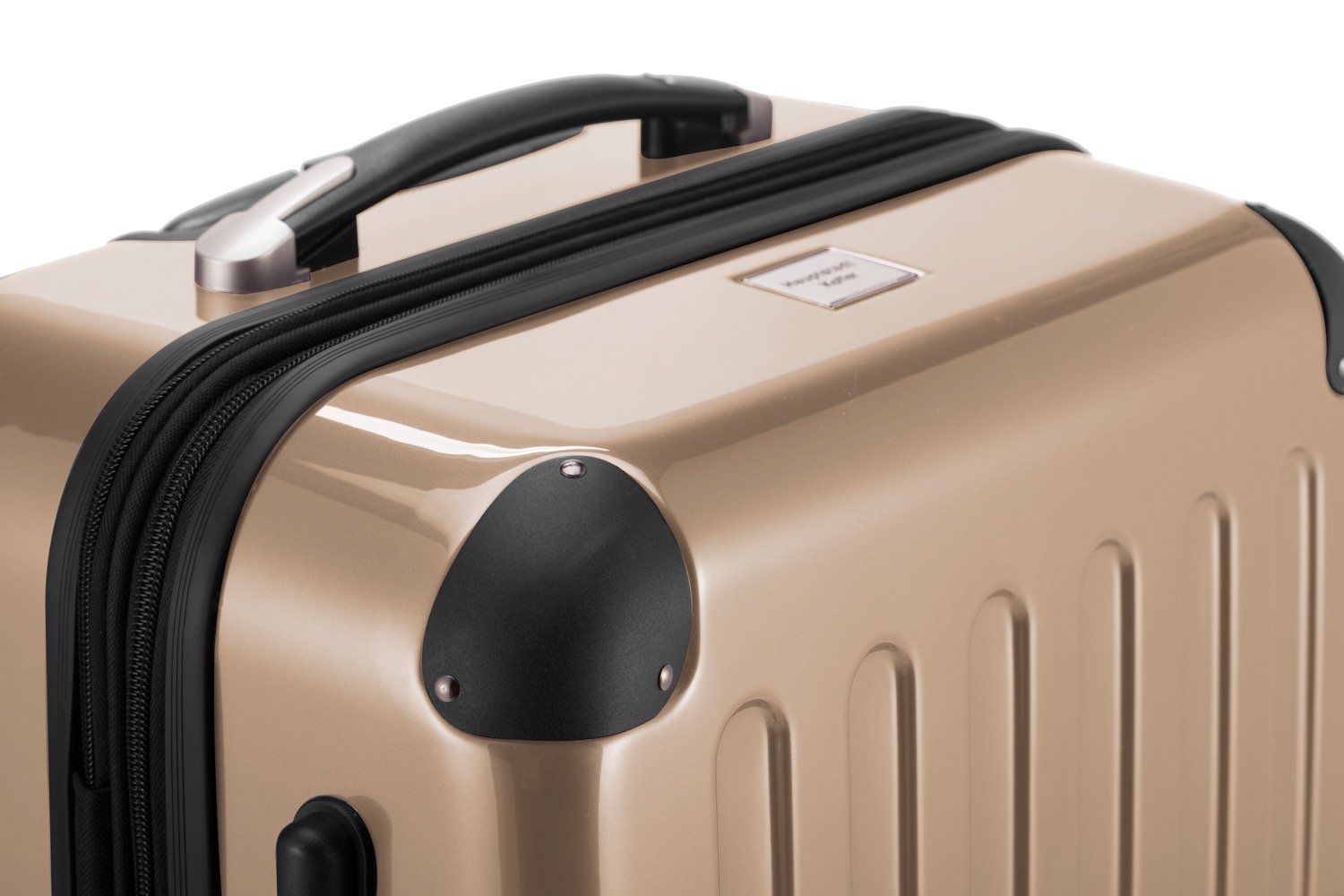 Premium Hand Luggage Carry On Suitcase 65cm Champagne Gold - Lightweight Spinner Luggage for Business Travel & Weekend Getaways