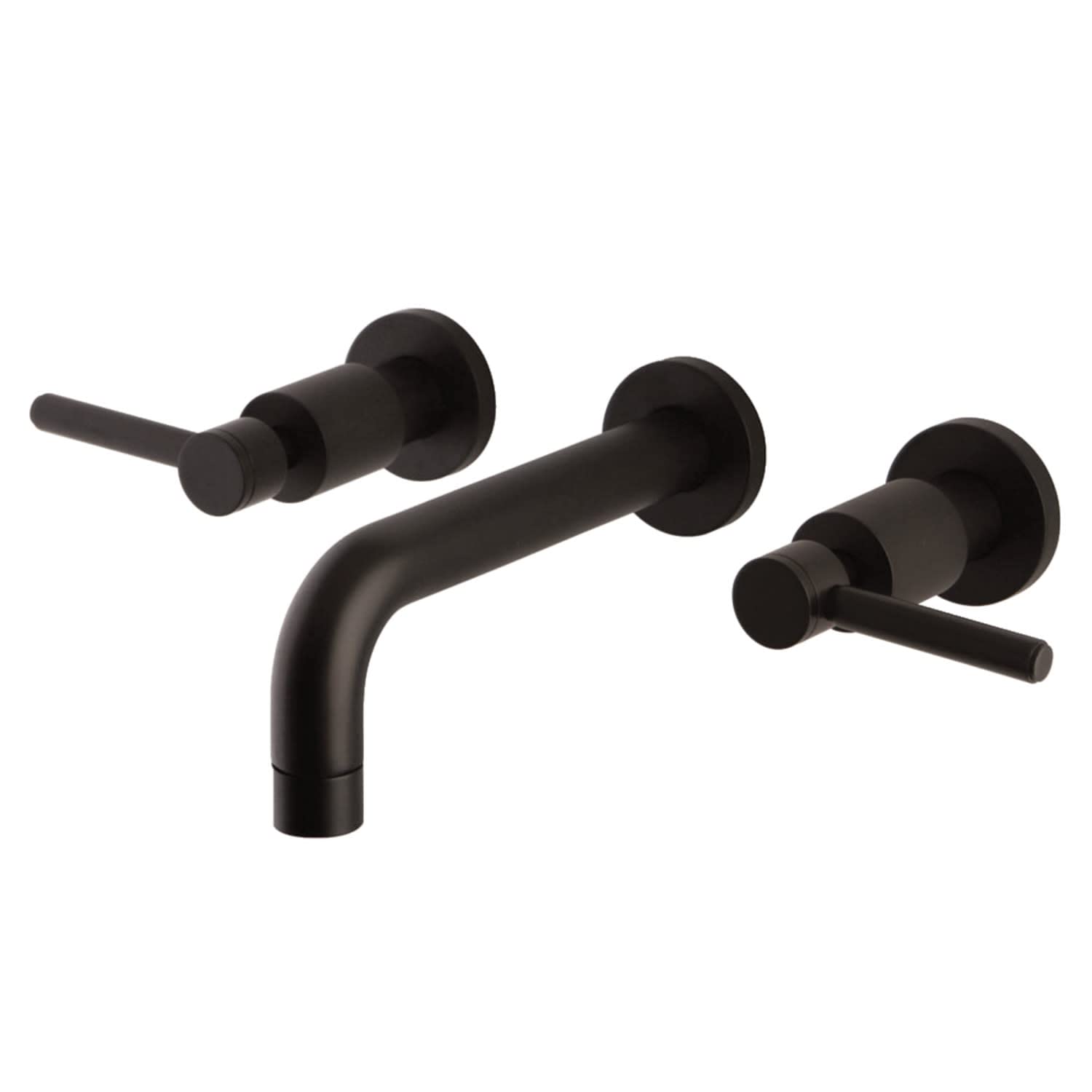 Kingston Brass KS8125DL 8-Inch Wall Mount Bathroom Faucet in Oil Rubbed Bronze - Vintage Style Bathroom Sink Faucet for Powder Room, Guest Bath & Master Bath Installation