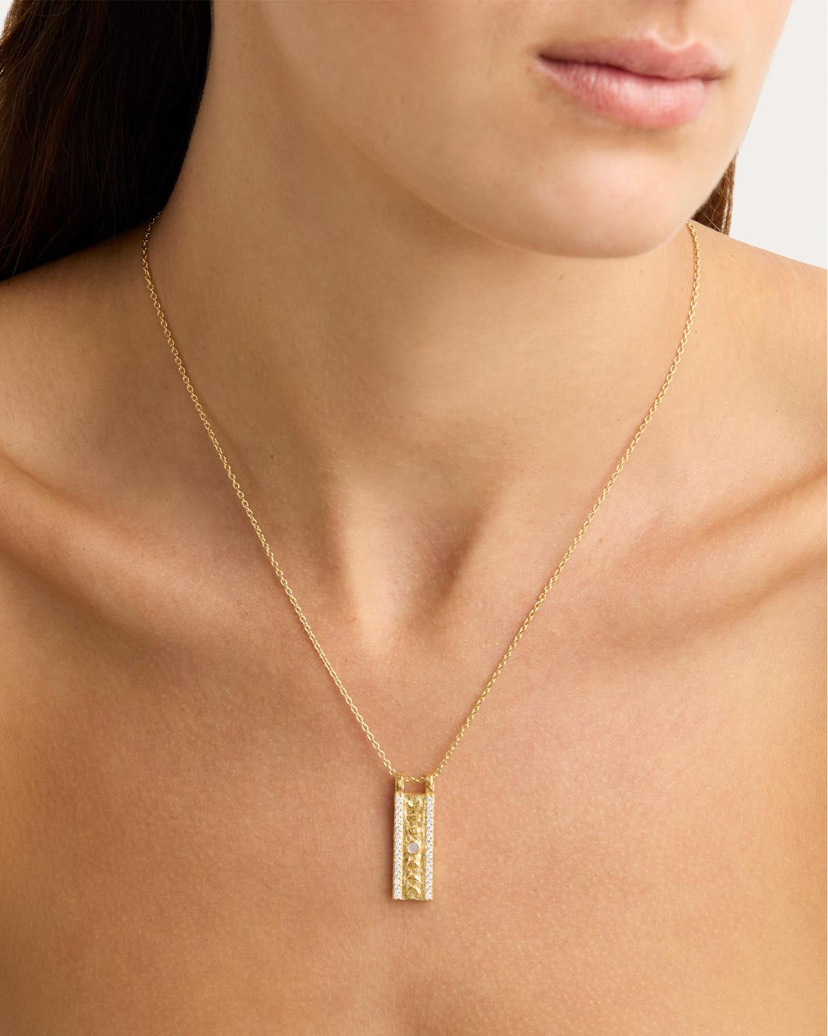 18K Gold Vermeil Lunar Phases Necklace - Elegant Moon Phase Pendant for Women - Perfect for Gifts, Date Nights & Special Occasions