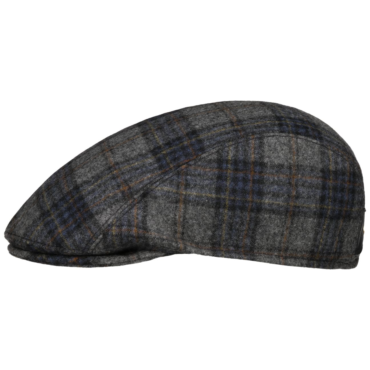 Lennart Shetland Check Flat Cap by Mayser - Classic Wool Men's Hat for Autumn & Winter - Perfect for Outdoor Activities, Travel, and Casual Wear