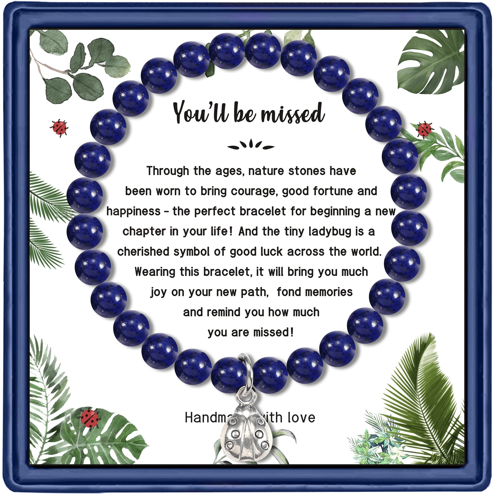 Ladybug Good Luck Bracelet - Farewell Gift for Coworkers & Friends | Retirement, New Job