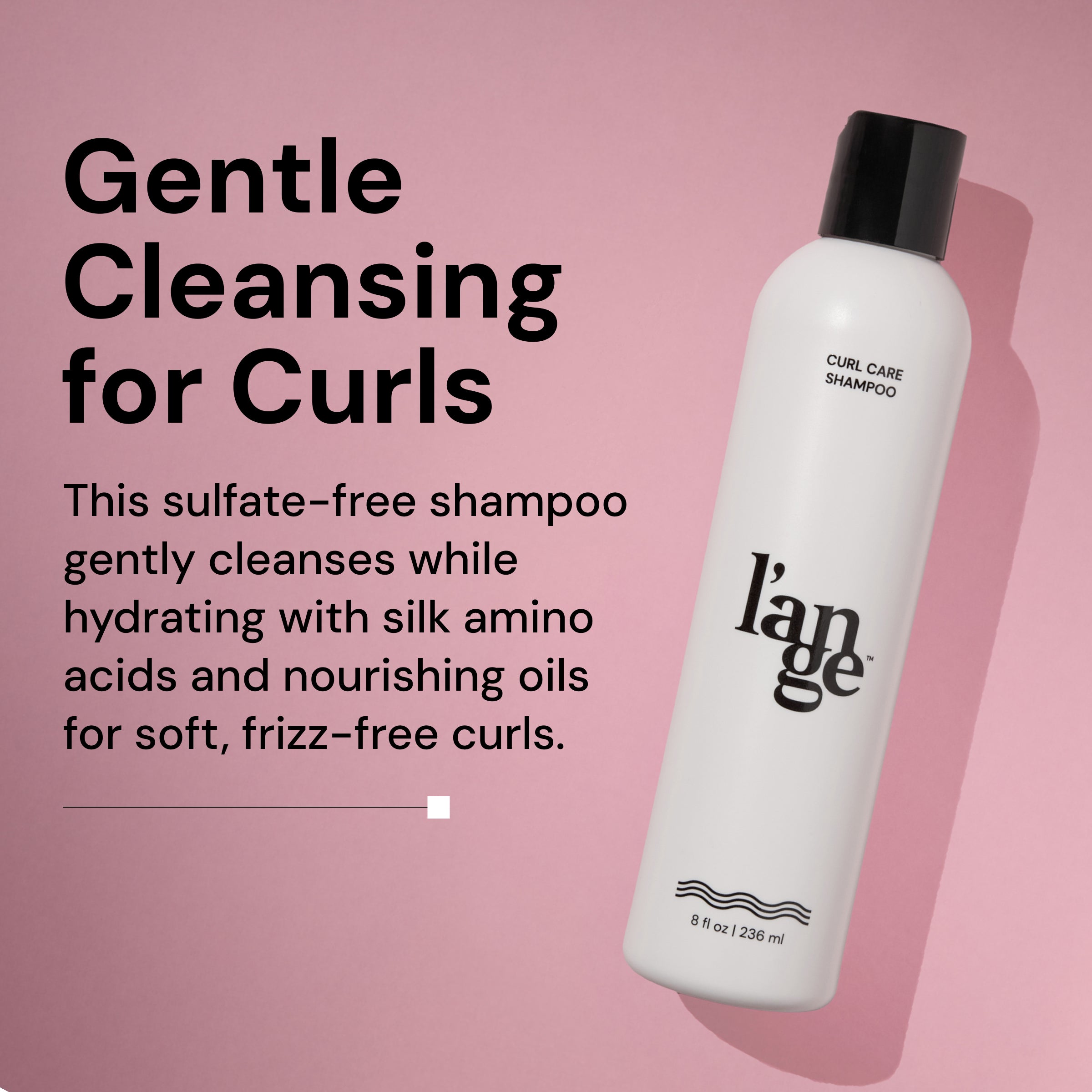 Curl Care Gentle Shampoo for Curly Hair - Sulfate Free & Hydrating Formula - Perfect for Daily Use & Natural Curl Definition