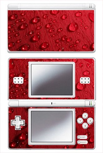 Nintendo DS Lite Red Raindrop Skin Cover - Protective Case for Gaming Console - Perfect for Travel, School & Everyday Use