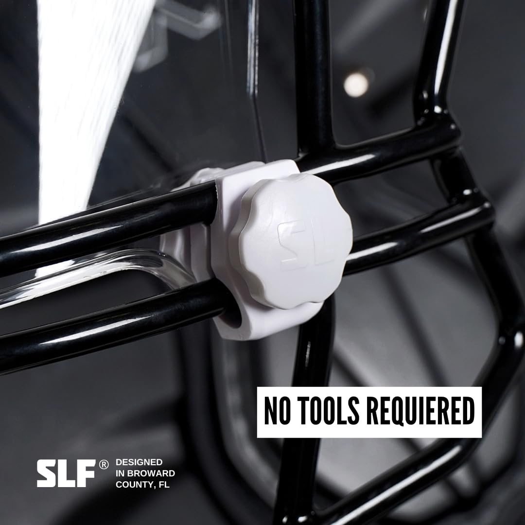 SLEEFS Football Helmet Visor Quick Clips - Universal Fit Quick-Release Clips (1 Pair Clips + 1 Pair Screws) - No Tools Required for Football, Lacrosse & Hockey Helmets - Perfect for Games & Practice