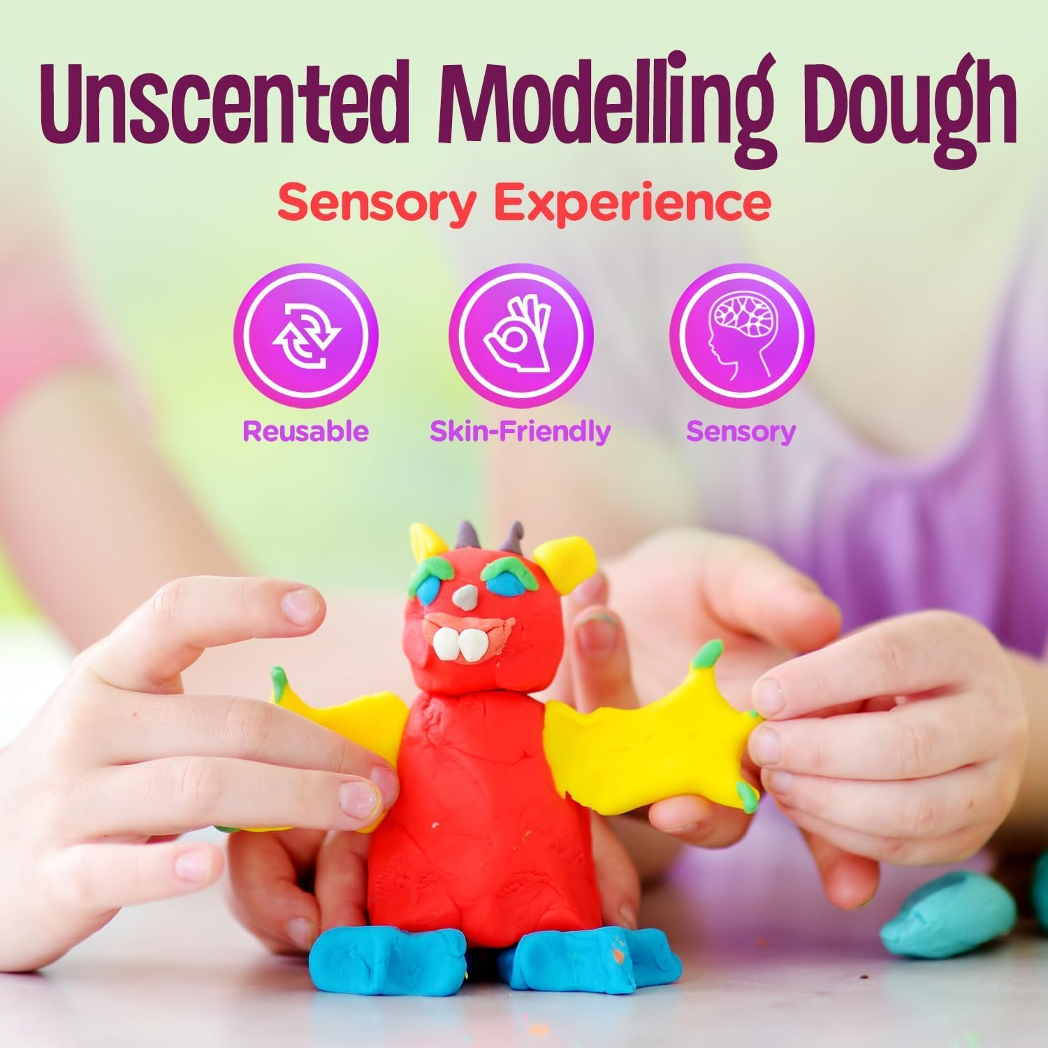 Hygloss 3lb Play Modeling Dough - Non-Toxic & Unscented Kids Art Supplies for Easter Basket, Classroom Crafts & Party Favors (Purple) - Safe Sensory Play for Toddlers & Preschool Activities