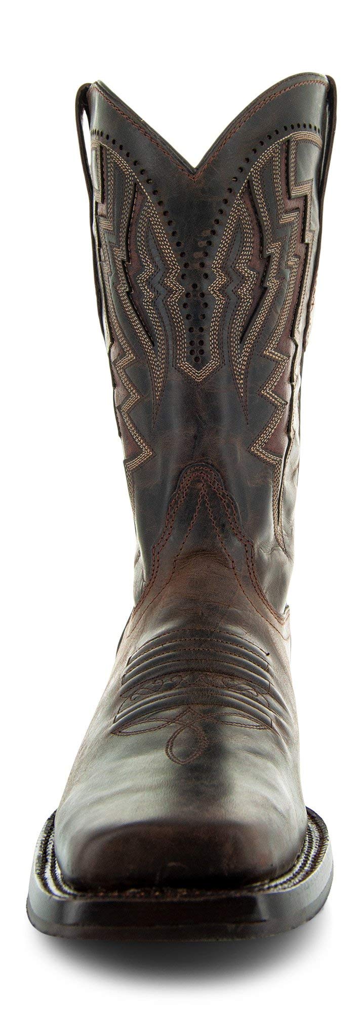 Authentic Men's Square Toe Cowboy Boots | Genuine Leather Western Boots H50027 | Perfect for Rodeo, Country Dancing & Outdoor Adventures