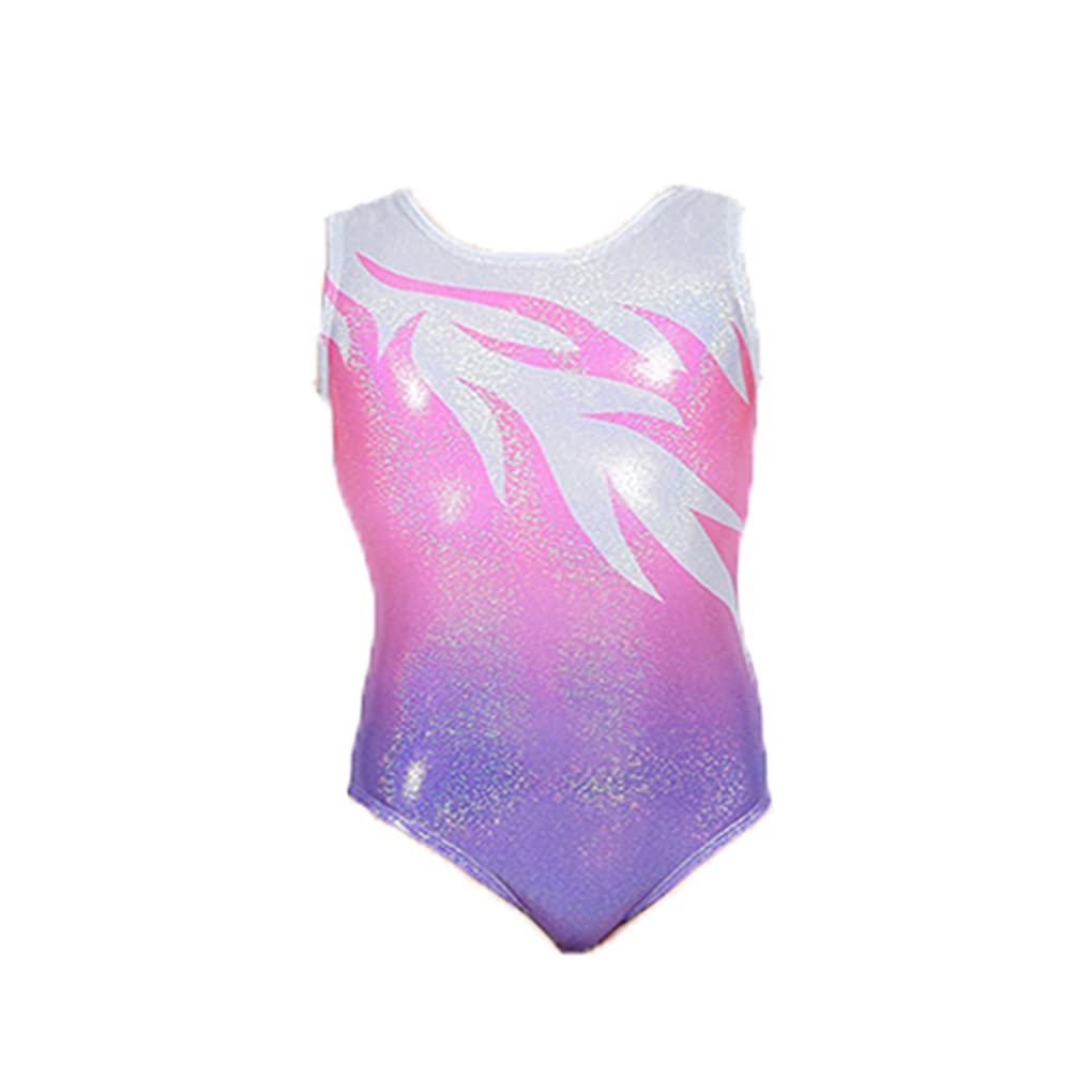 Sparkle Rainbow Gymnastics Leotards for Girls 2-11 Years - Colorful One-Piece Athletic Dance Leotard for Ballet, Cheerleading & Performance