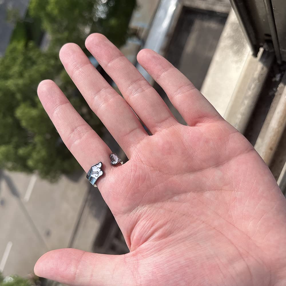 Tanjirou Cosplay Anime Adjustable Open Ring - Demon Slayer Inspired Manga Jewelry for Women & Girls | Perfect for Cosplay, Gift Giving & Anime Enthusiasts