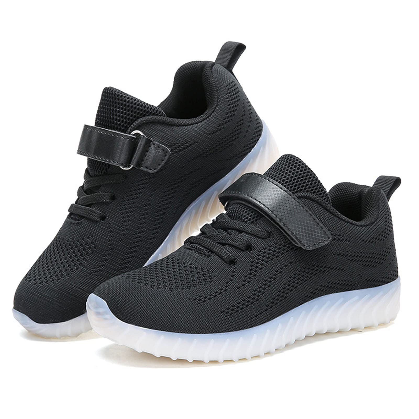 LED Light Up Sneakers for Kids - USB Rechargeable Boys & Girls Lighted Shoes for Walking, Dancing & Play - Fun Glow in The Dark Shoes for Parties, Nighttime Safety & Outdoor Activities