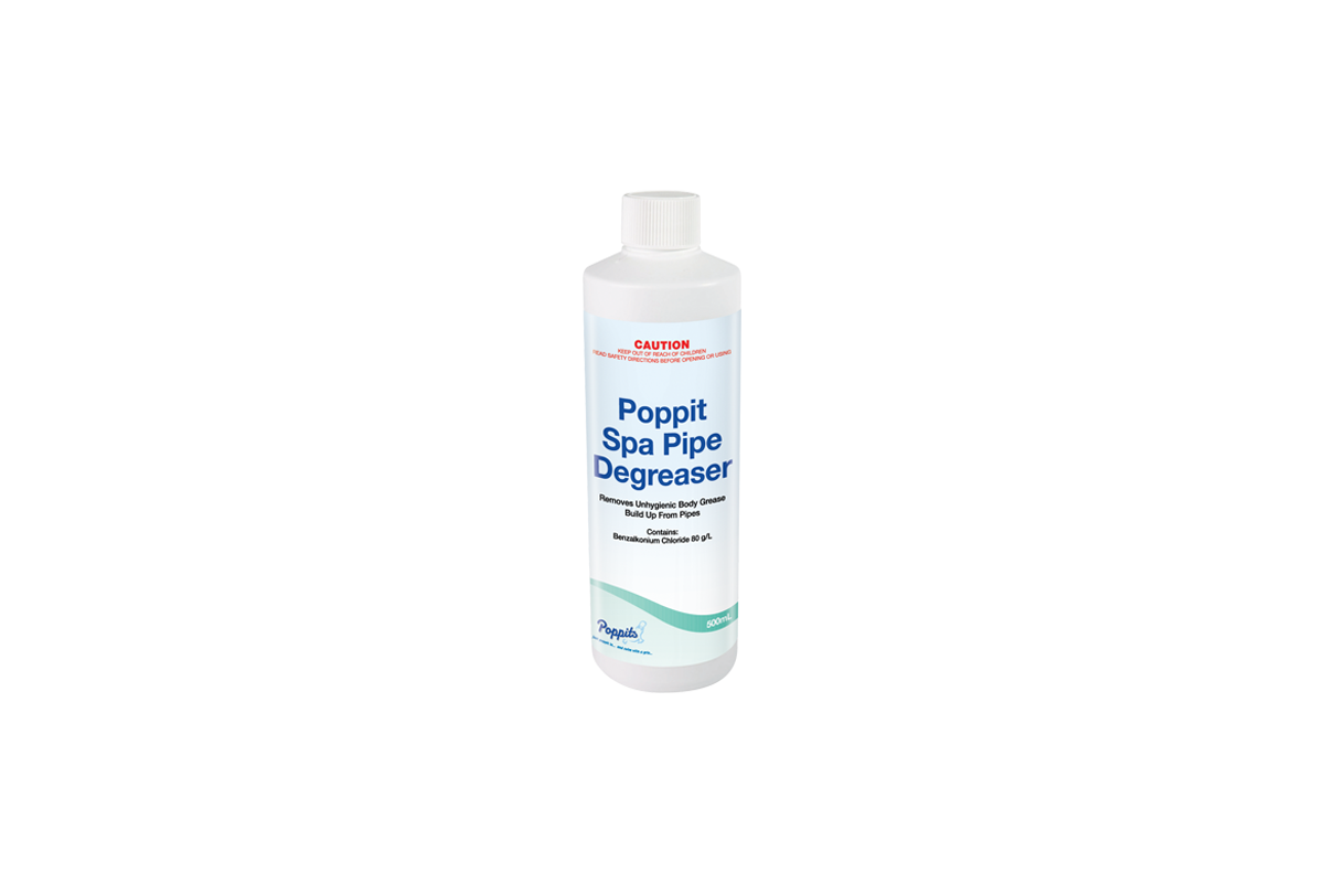 Poppits Spa Pipe Degreaser 500mL - Powerful Cleaning Solution for Hot Tubs, Jacuzzis & Pool Pipes - Removes Grease & Buildup