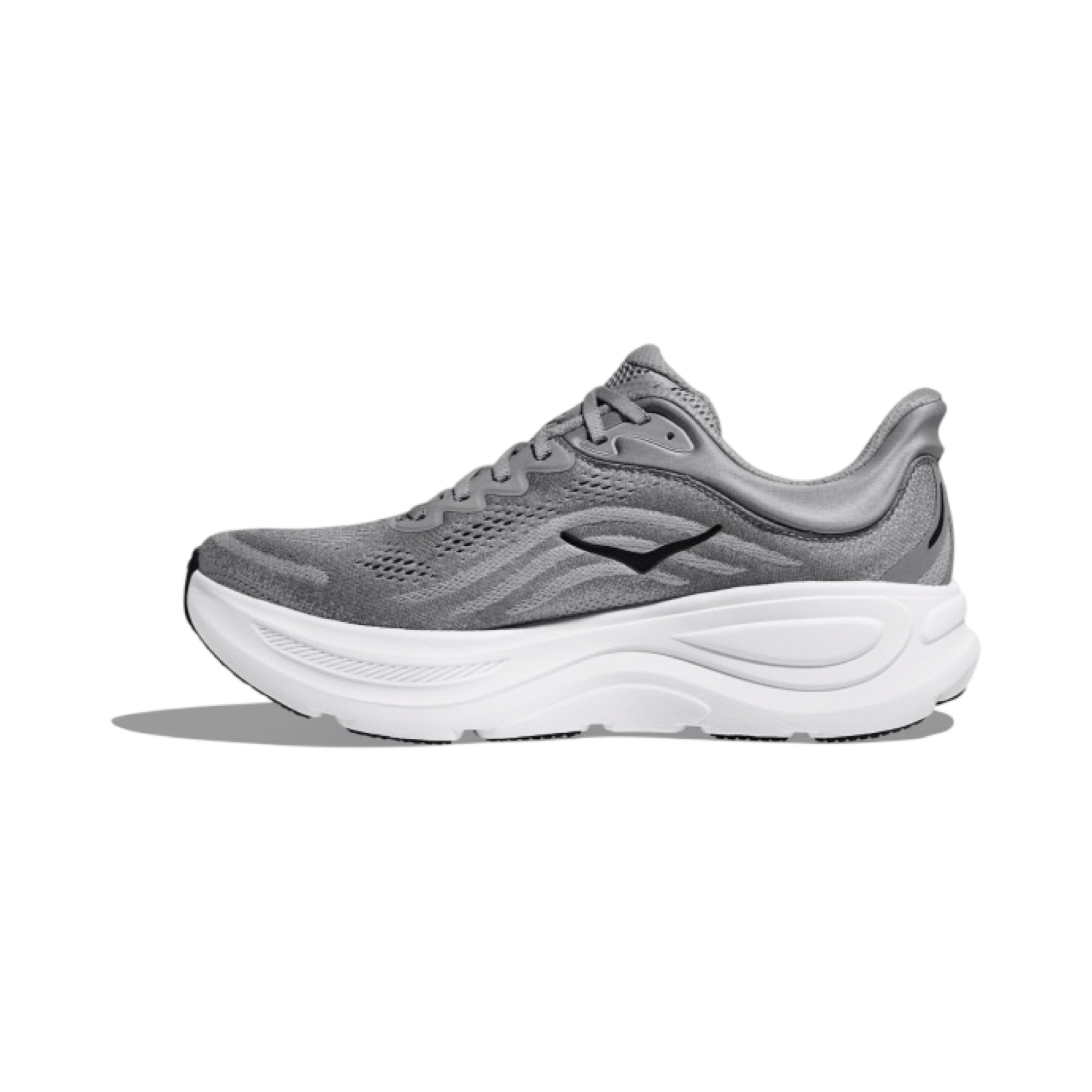 Hoka Bondi 9 Men's Running Shoes 2E Wide Width - Galactic Grey/Stellar Grey - Cushioned Road Running & Walking Shoes for Men with Arch Support