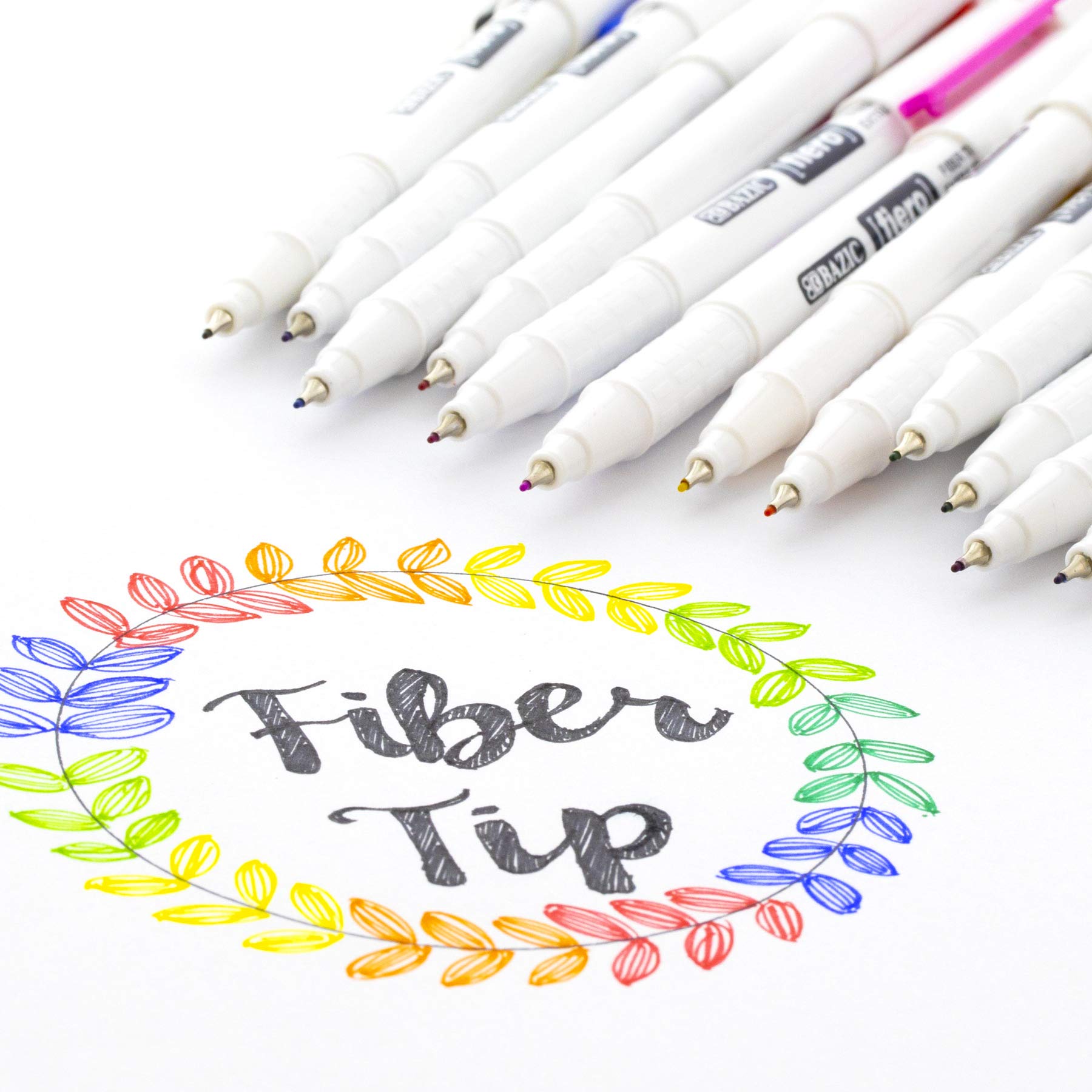 BAZIC Fiero 0.4mm Extra Fine Fiber Tip Pens - 144-Pack of Fineliner Drawing Pens for Graphic Design, Office & School Use - Perfect for Sketching, Note-Taking & Bullet Journaling