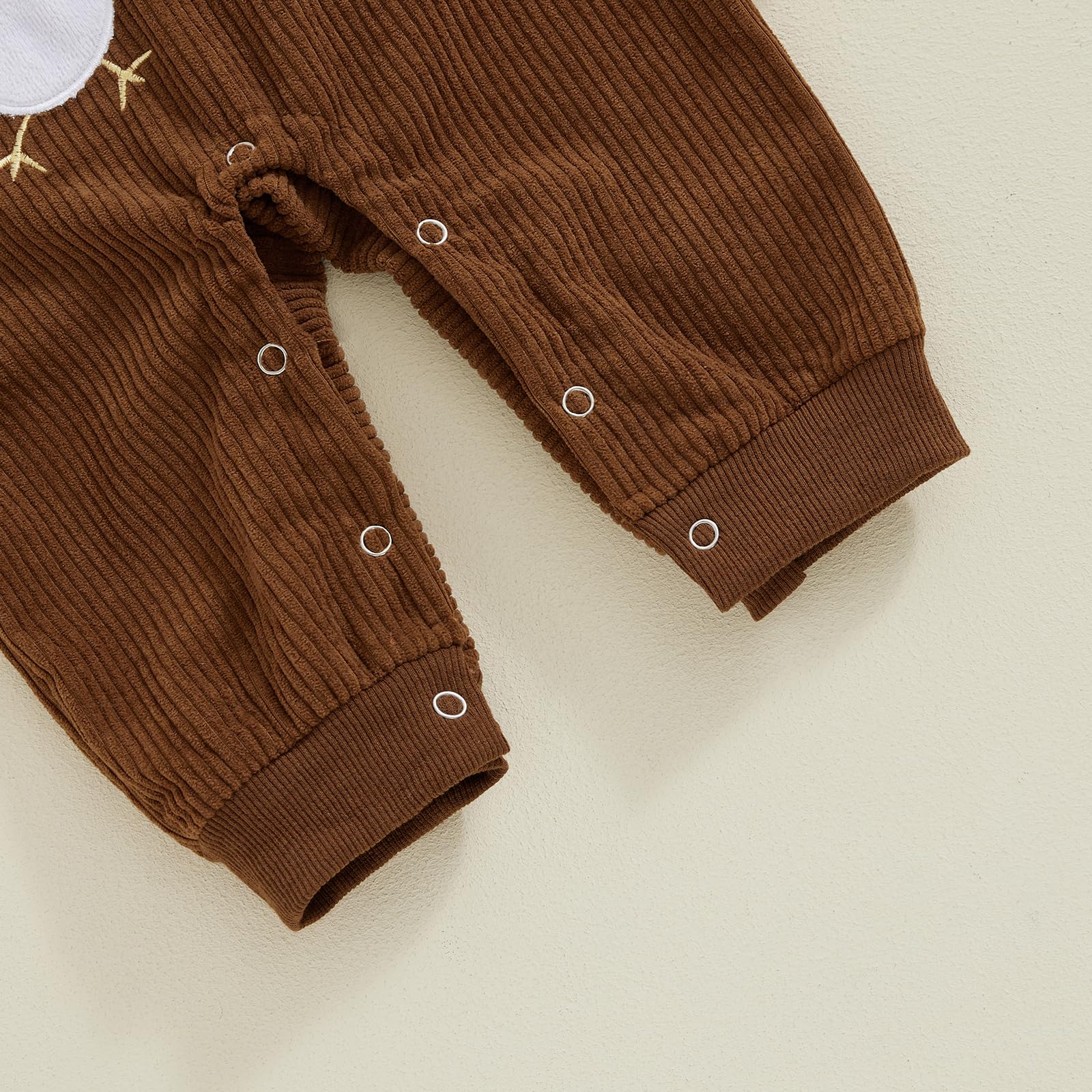 YOKJZJD Newborn Baby Thanksgiving Outfit - Turkey Print Corduroy Bib Overalls Jumpsuit for Boys & Girls | Fall & Holiday Season Baby Clothes for Family Gatherings & Photo Shoots