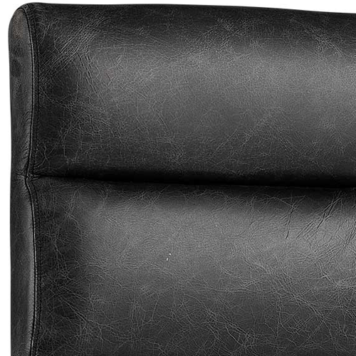 Artwood Lisbon Black Leather Headboard - Queen Size Upholstered Bed Headboard for Bedroom Decor - Perfect for Modern, Luxury & Master Bedrooms