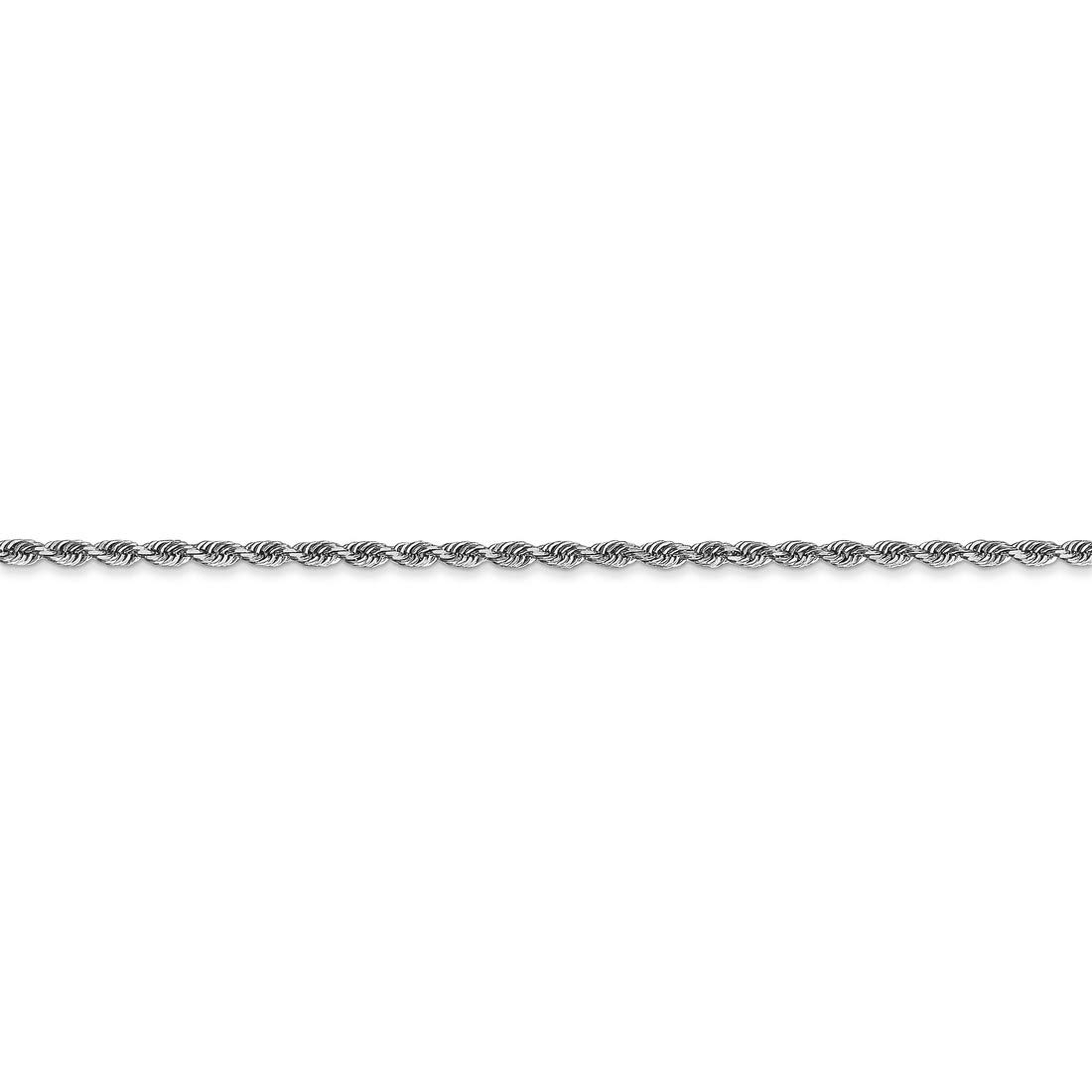 10K White Gold Solid Diamond-Cut Quadruple Rope Chain Necklace, Bracelet or Anklet - Elegant Jewelry for Women, Gift for Her, Perfect for Weddings, Parties & Special Occasions