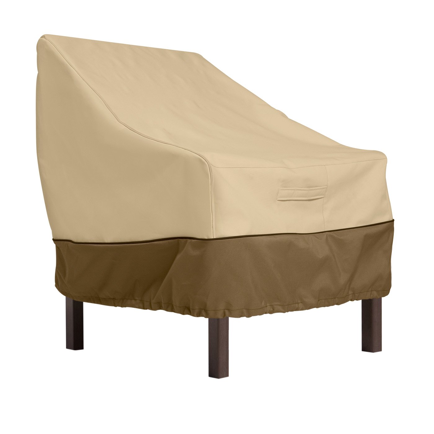Waterproof Patio Chair Cover 25.5x28.5x26 - Pebble/Bark/Earth for Outdoor Furniture Protection